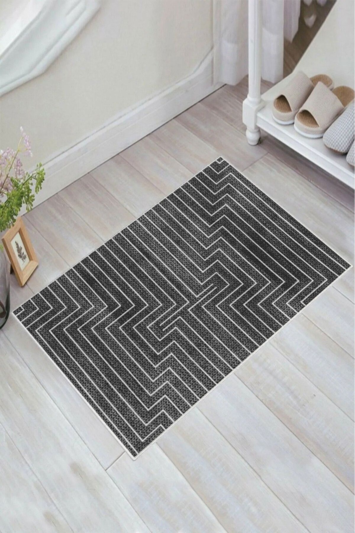 nova century Kaymaz Taban Yıkanabilir Banyo Paspası - Nova Bath Desenli 50*80 Cm