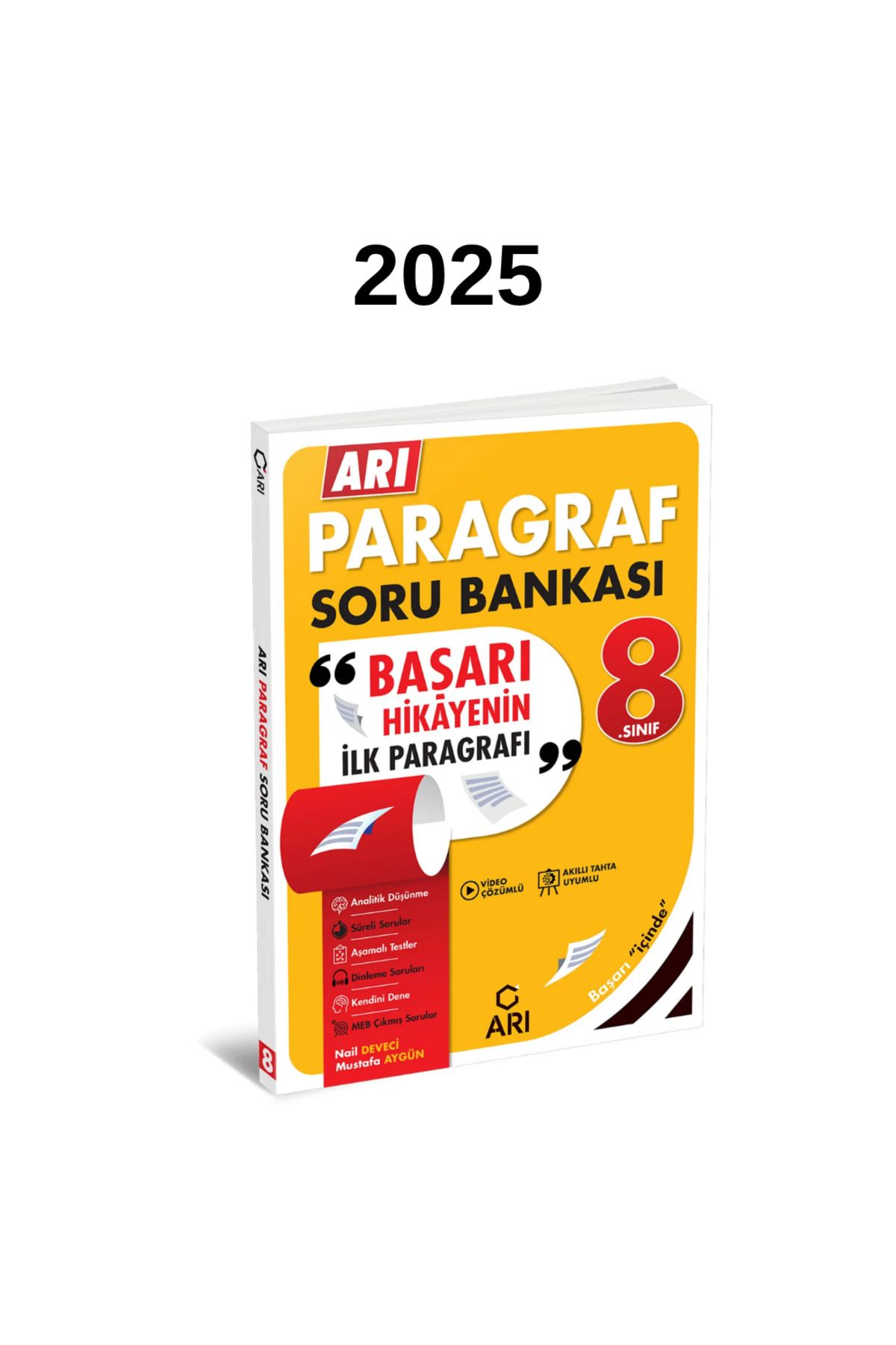Strateji Yayınları ARI YAYINCILIK 8.SINIF PARAGRAF SORU BANKASI YENİ 2025 (304 Syf.)