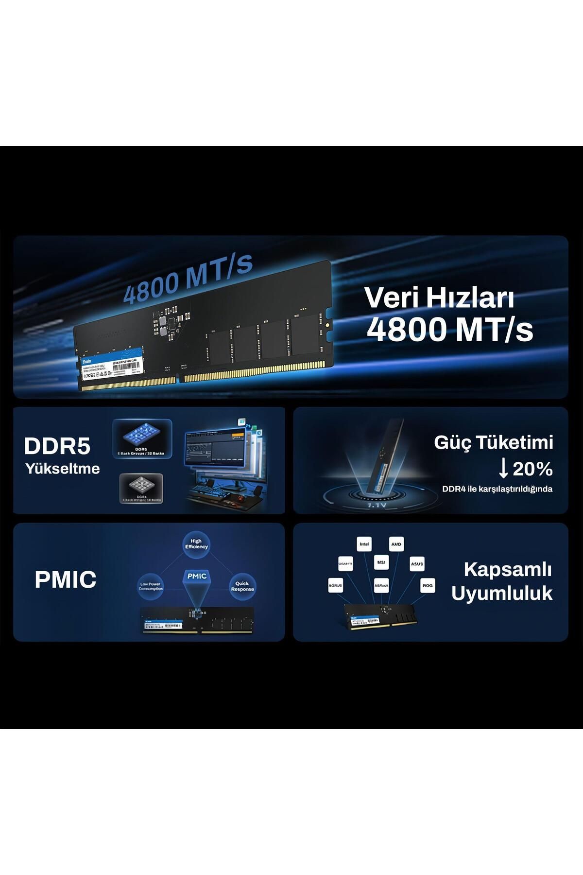 Biwin-Bd5Ud32G48C40 32Gb Ddr5 4800Mhz 2Rx8 Desktop Ram 2