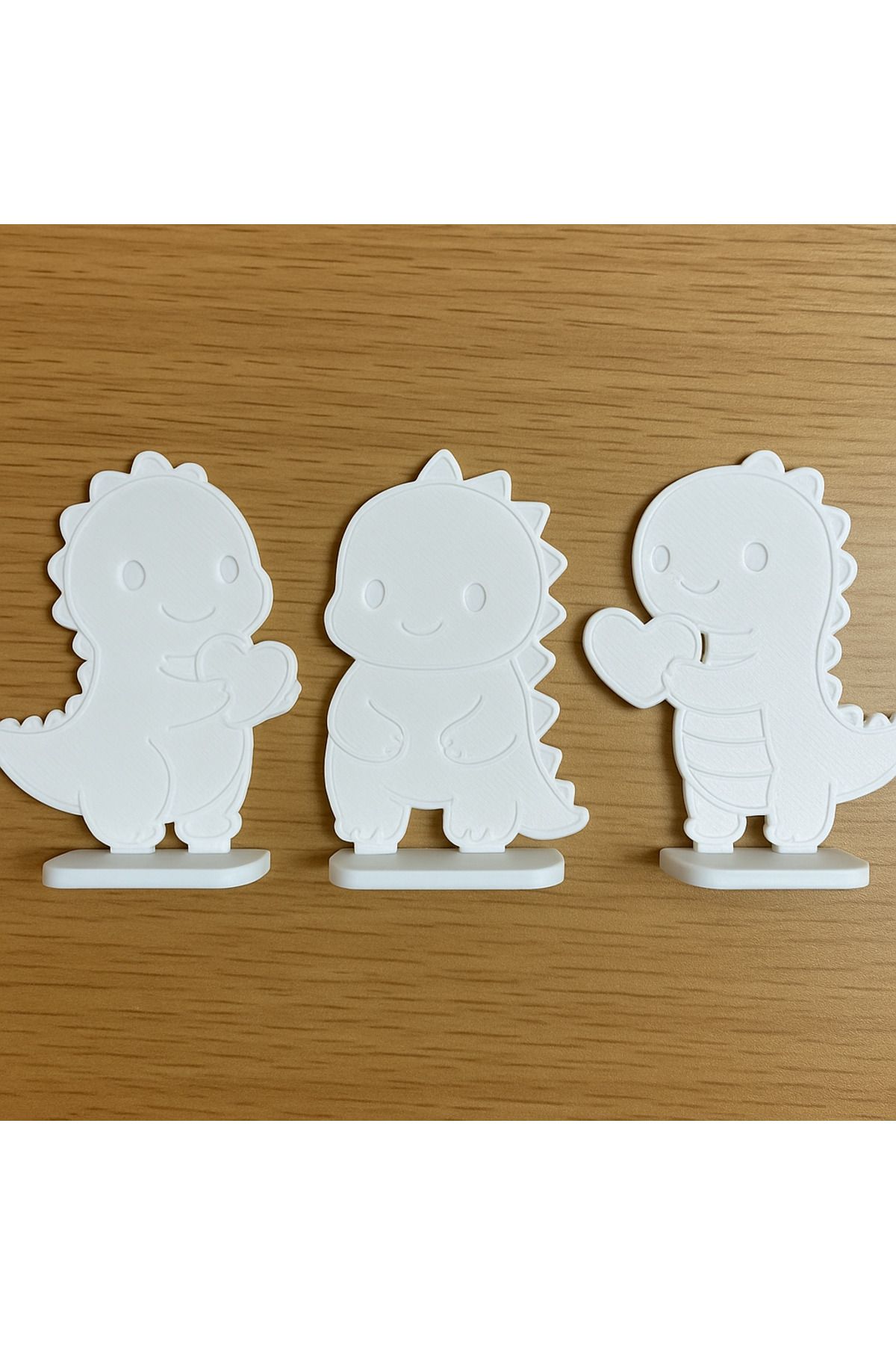 Grifon3D 🦕 3’lü Boyanabilir Dinozor Seti – PLA Malzeme + 3 adet Stand Dahil (Boya Hariç)