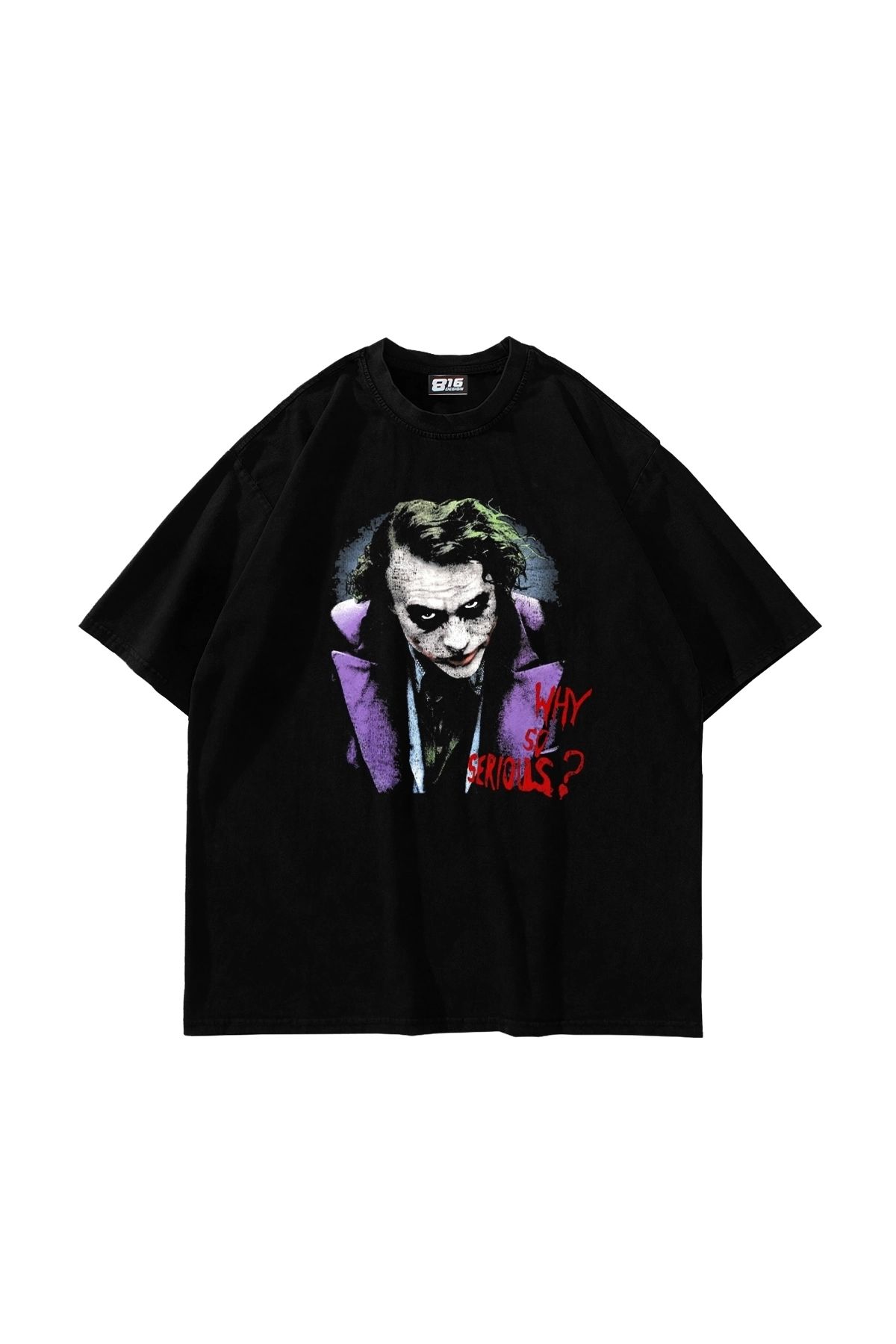 Tarzsokak Why So Serious Baskılı Oversize Unisex Siyah