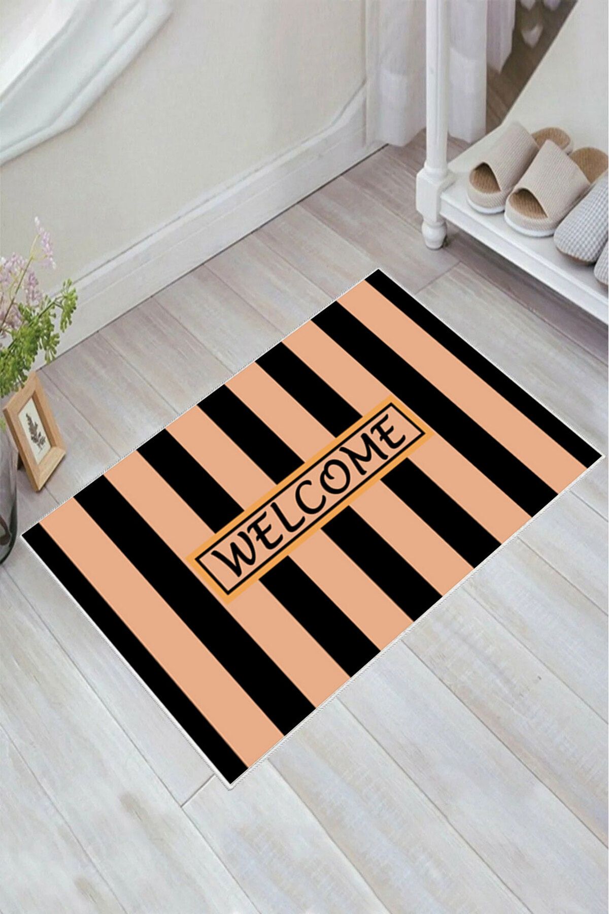 nova century Kaymaz Taban Yıkanabilir Banyo Paspası - Nova Bath Desenli 50*80 Cm