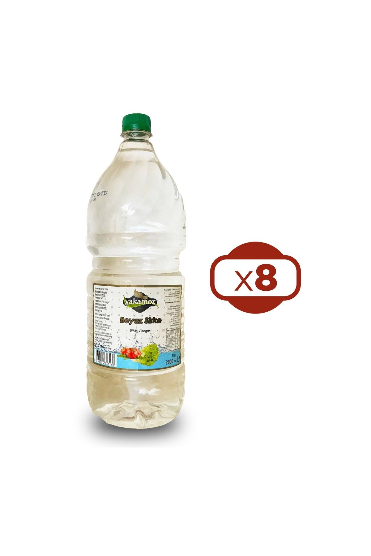 Yakamoz Beyaz Sirke 2000 ml x 8 Adet