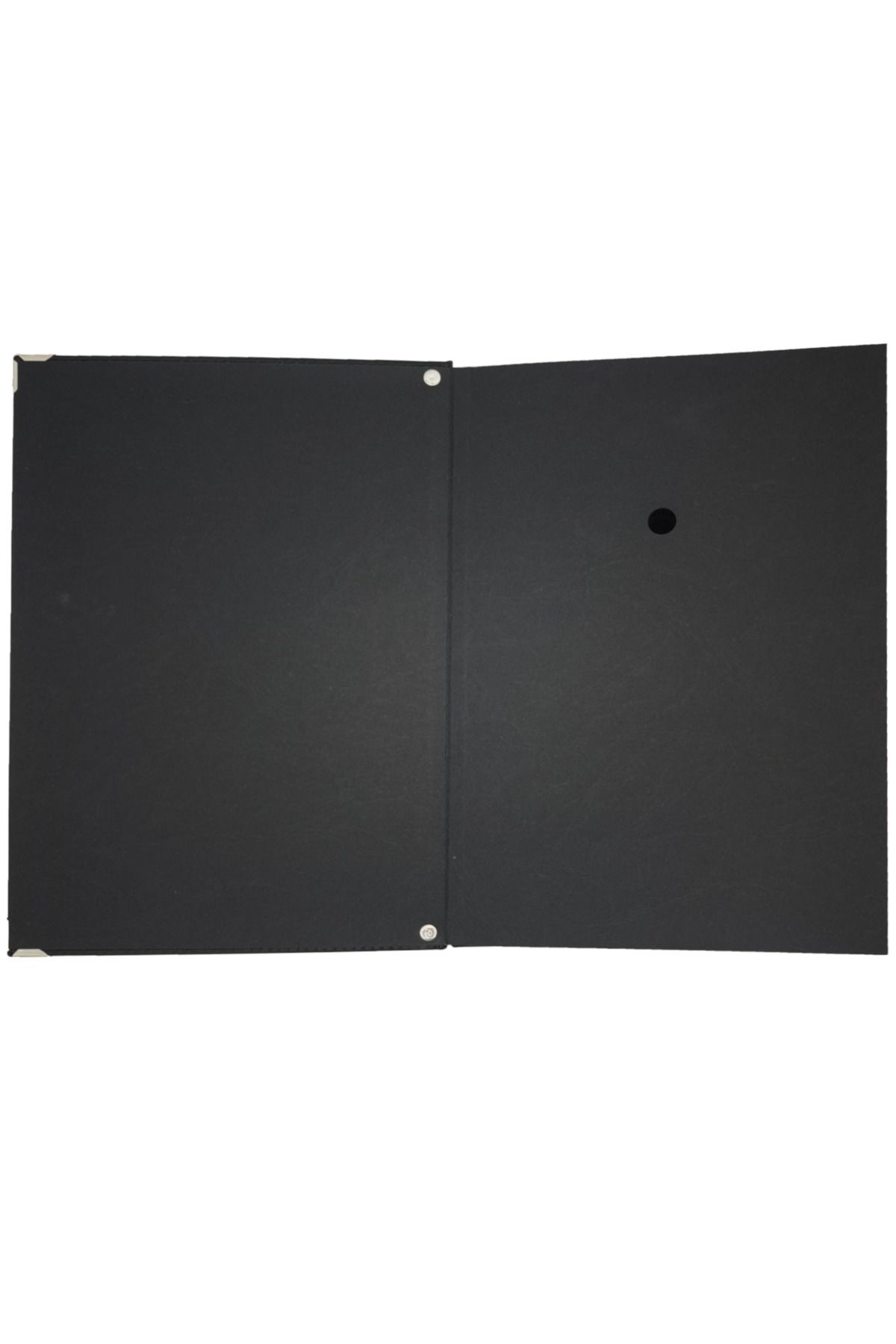 ankara menü-Black Leather Signature Folder - Mapa Presentation File - Document Folder (5 Leafs) 2