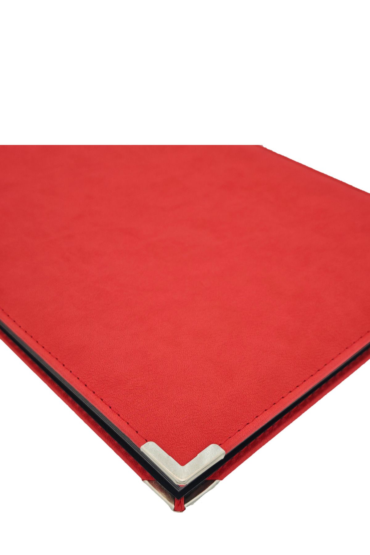 ankara menü-Red Leather Signature Folder - Mapa Presentation File - Document Folder (10 Leafs) 4