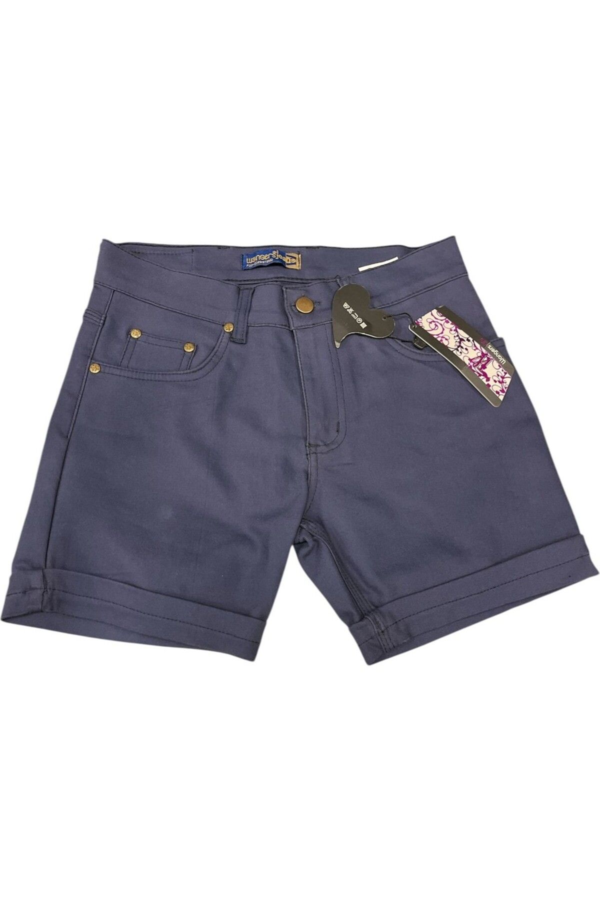 Wangers Jeans Keten Lacivert Kadın Mini Şort
