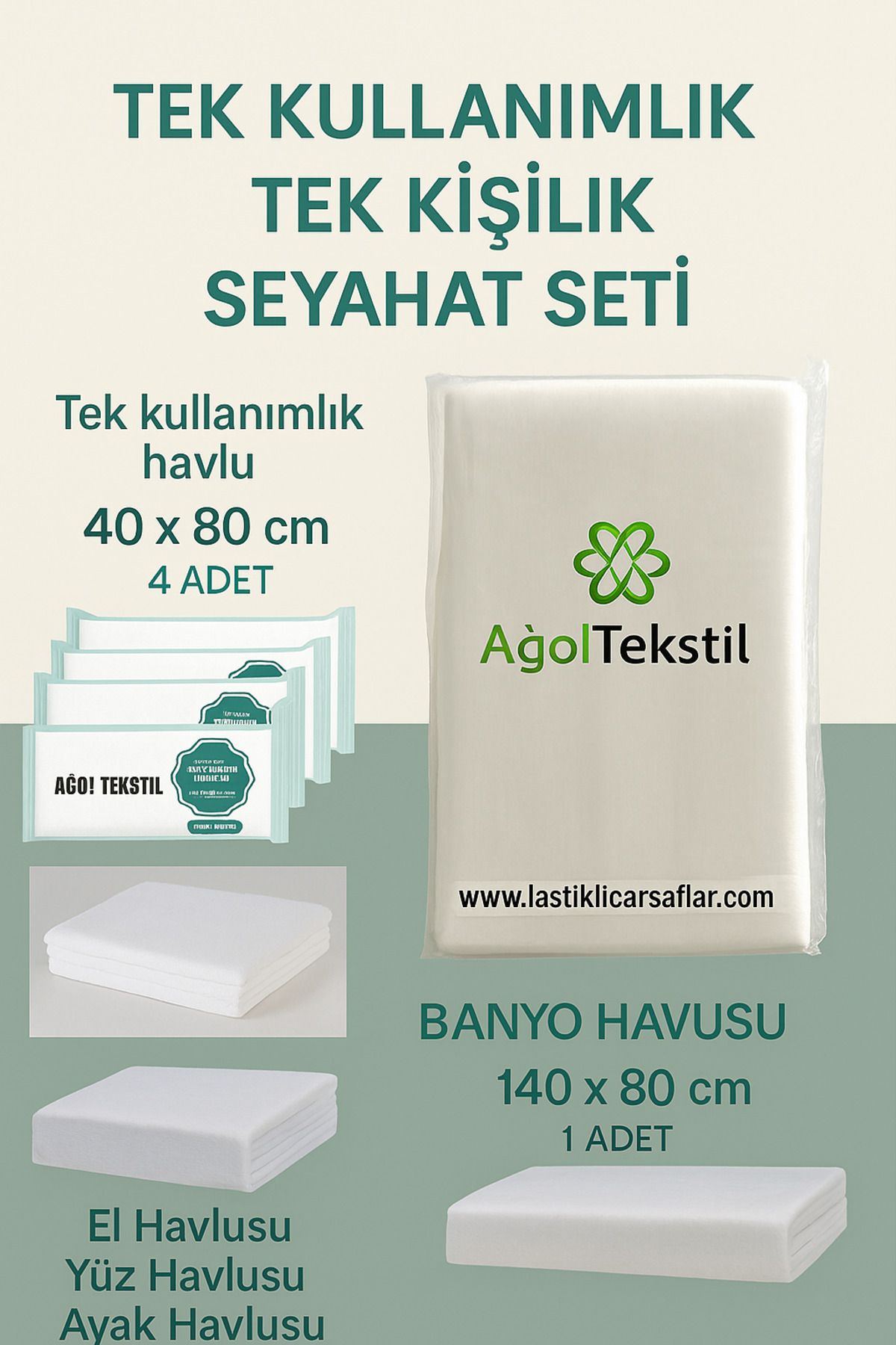 ağol tekstil Tek Kişilik Seyahat Seti – Tek Kullanımlık Nevresim Takımı + 5’li Havlu | Refakat & Tatil İçin İdeal