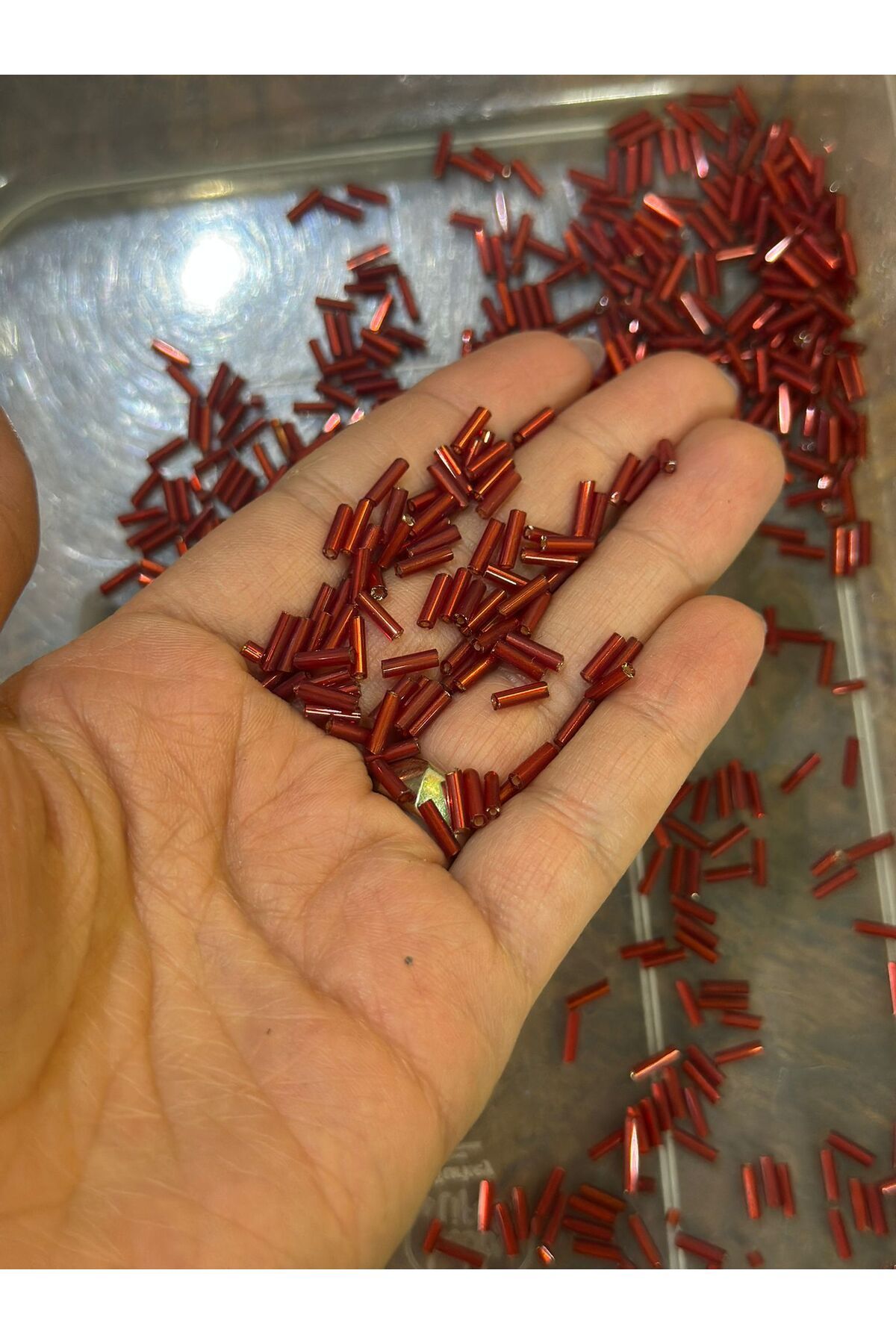 Gönülden Tasarım 18 GR 1. KALİTE BORU BONCUK Kırmızı
