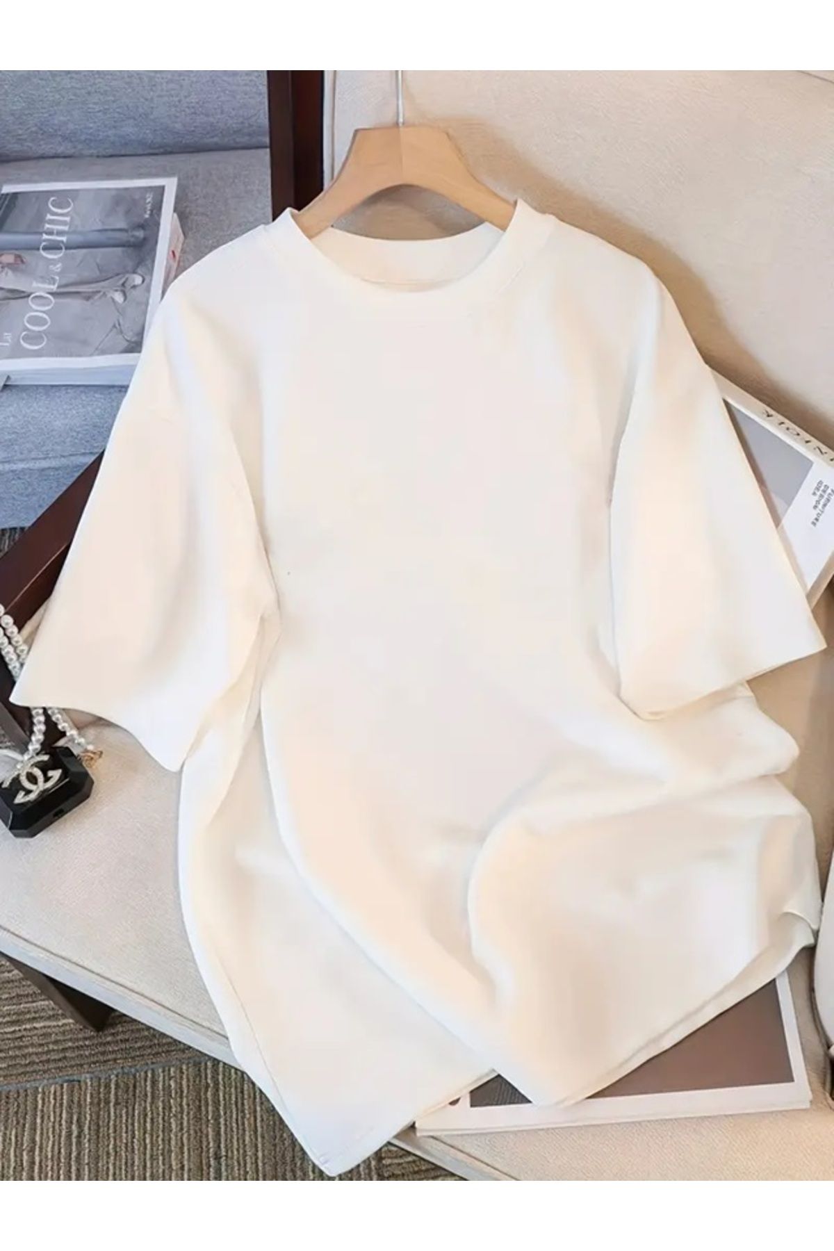 Touz Moda Basic Unisex Oversize T-Shirt