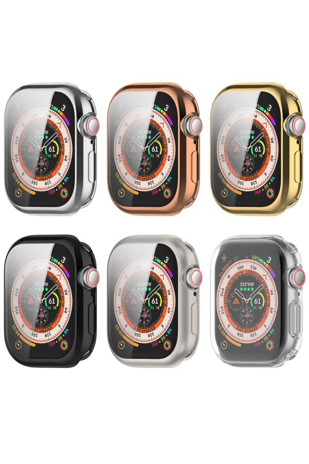 REDz Accessories-Shockproof Protective Case, For Watch Series 10, Full body, Silicone, Silver - Watch 46mm Series 10 3