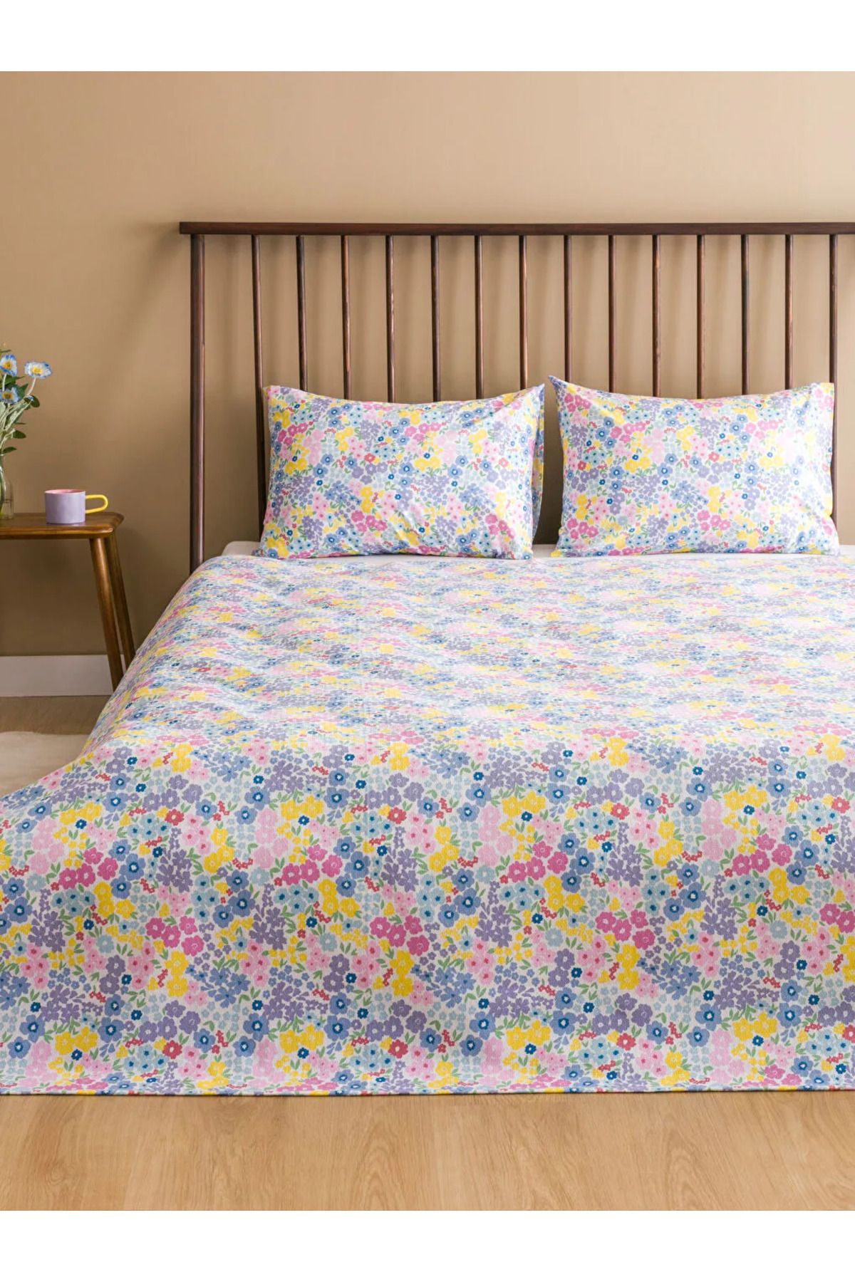 LC Waikiki LCW HOME Karişik Çiçek Baskılı Çift Kişilik Pike Seti