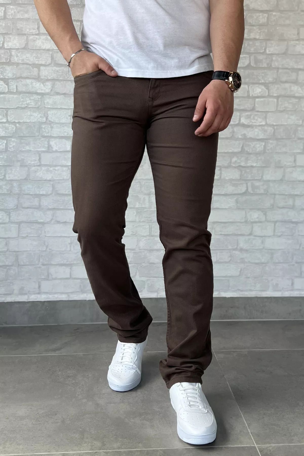 MİSHAR İTALİA Vizon Gabardin Erkek Pantolon