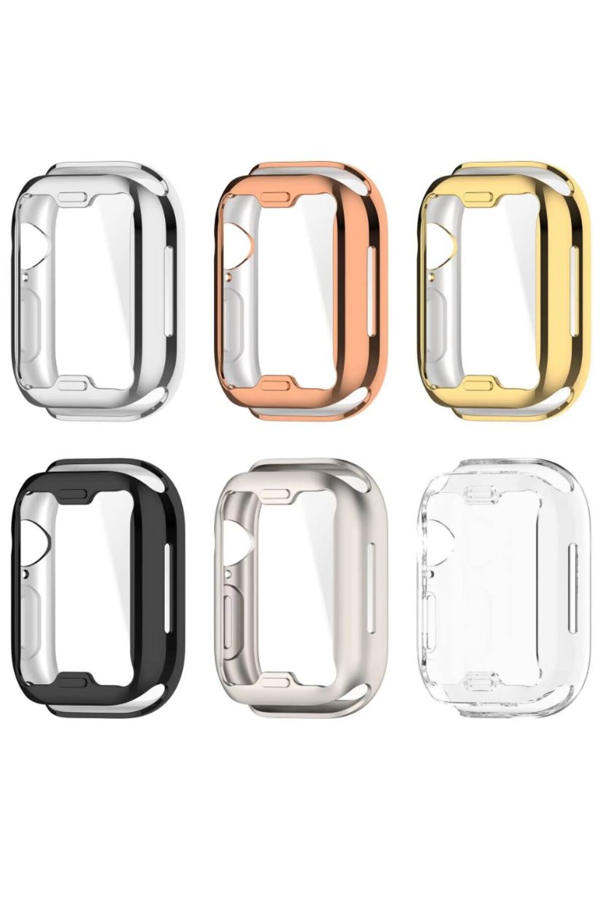 REDz Accessories-Shockproof Protective Case, For Watch Series 10, Full body, Silicone, Silver - Watch 46mm Series 10 5