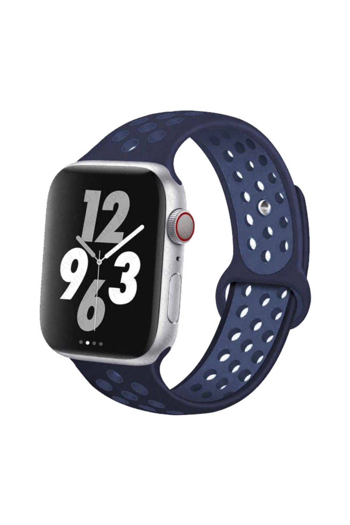 REDz Accessories Curea Sport Perforată Pentru Apple Watch, Silicon, Bleumarin Închis - 44/45/46/49 Mm, Mare - One Size