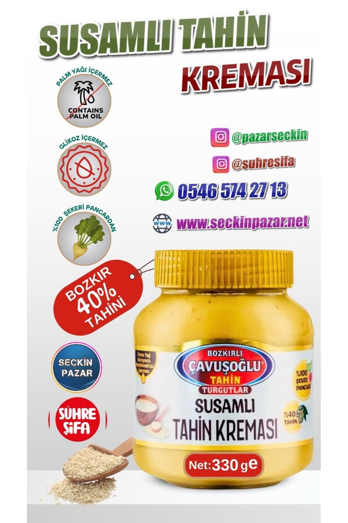 Bozkırlı Çavuşoğlu Susam Kreması 330gr