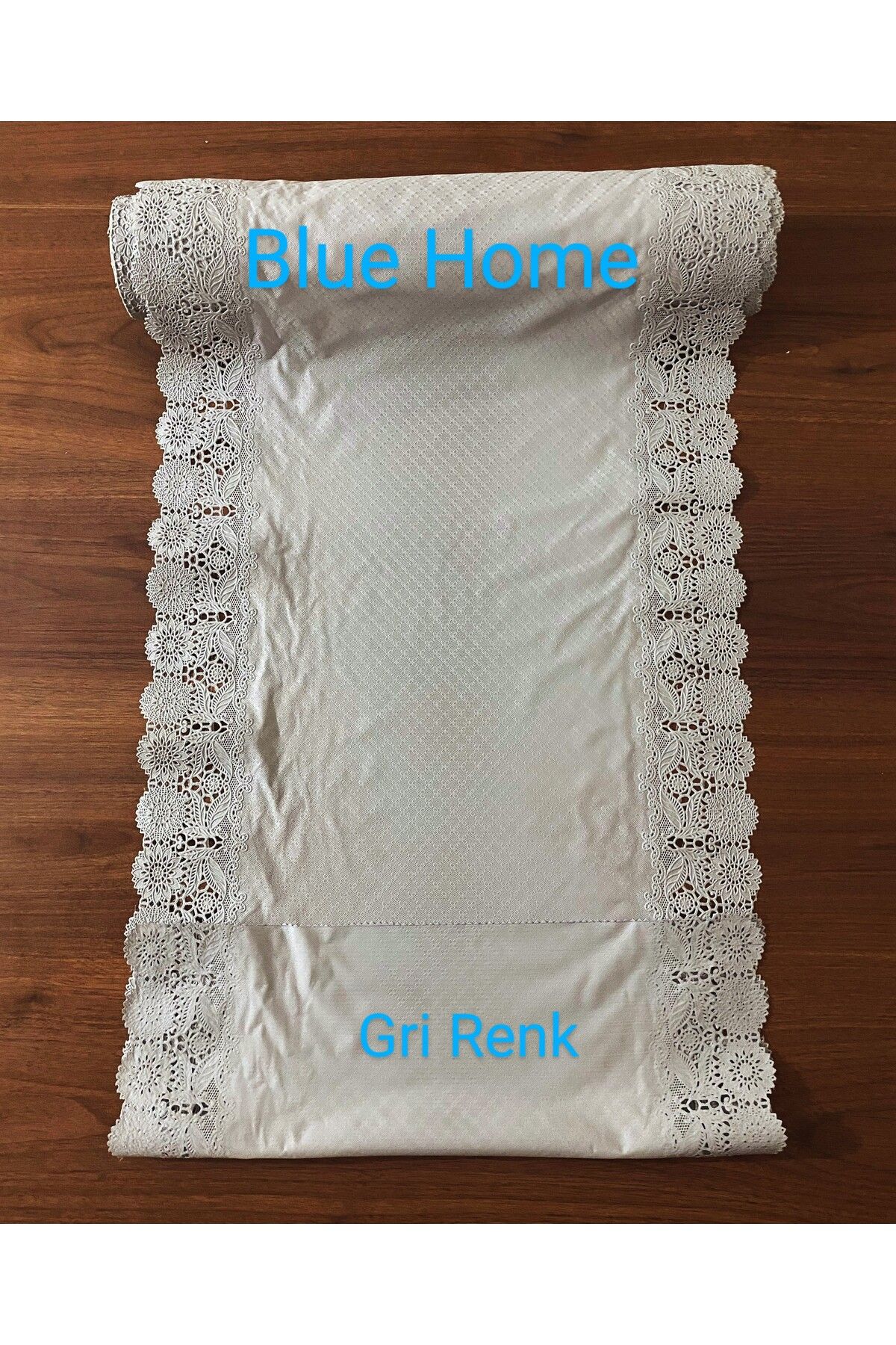 Blue Home Dantel Pvc Buz Dolabı Ayakkabılık Raf Dolap Çekmece Örtüsü / Eni : 50 cm x 5 Mt RENK: GRİ- GÜL7