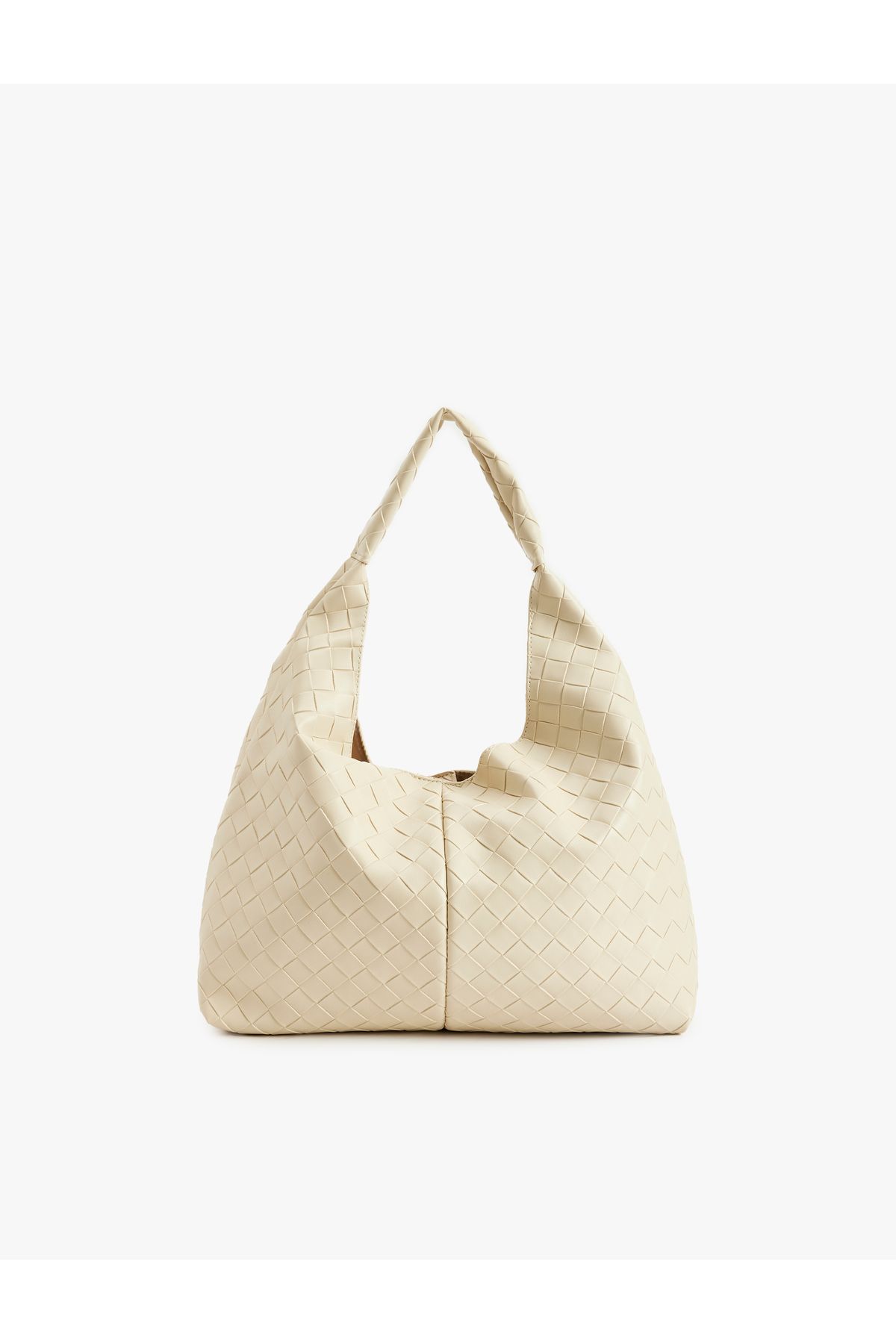 Koton Suni Deri Kare Dikiş Detaylı Saplı Shopper Çanta