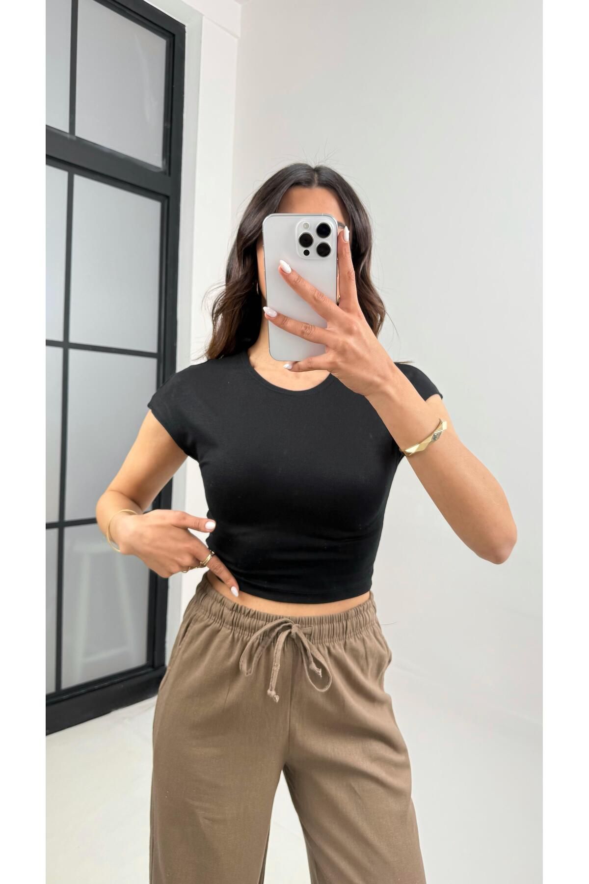 Gaus Siyah Basic Kısa Kol Tshirt Gaus00345