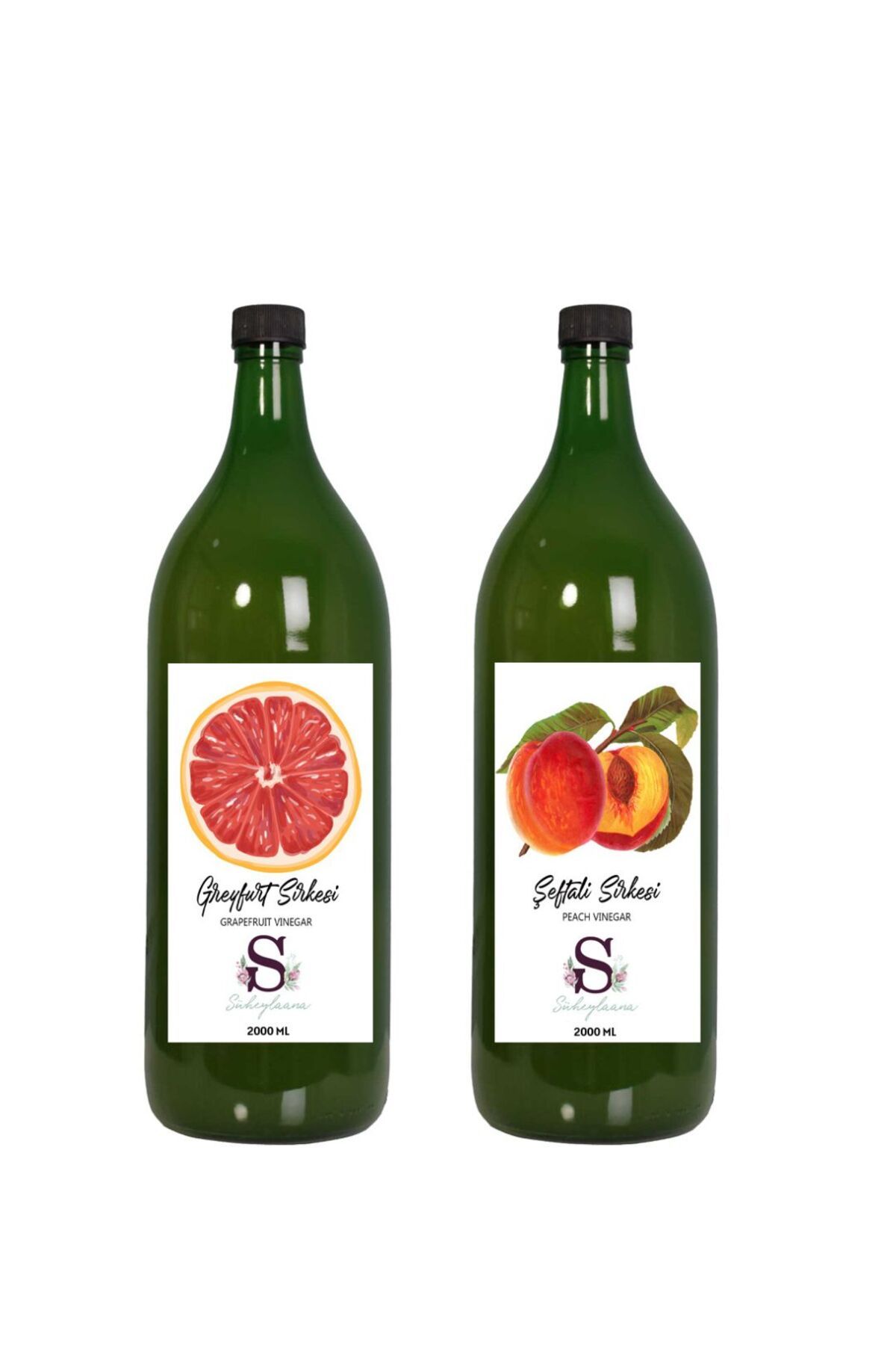 Süheylaana Doğal Greyfurt Sirkesi 2000 Ml - Doğal Şeftali Sirkesi 2000 Ml