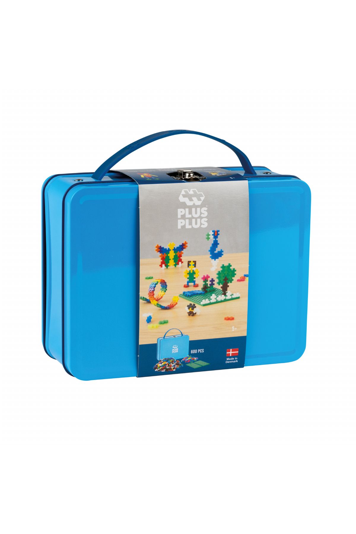 Plus Plus Set Constructie Plus-plus, 600 Piese, Portabil, In Cutie Metalica, Culori Standard - One Size