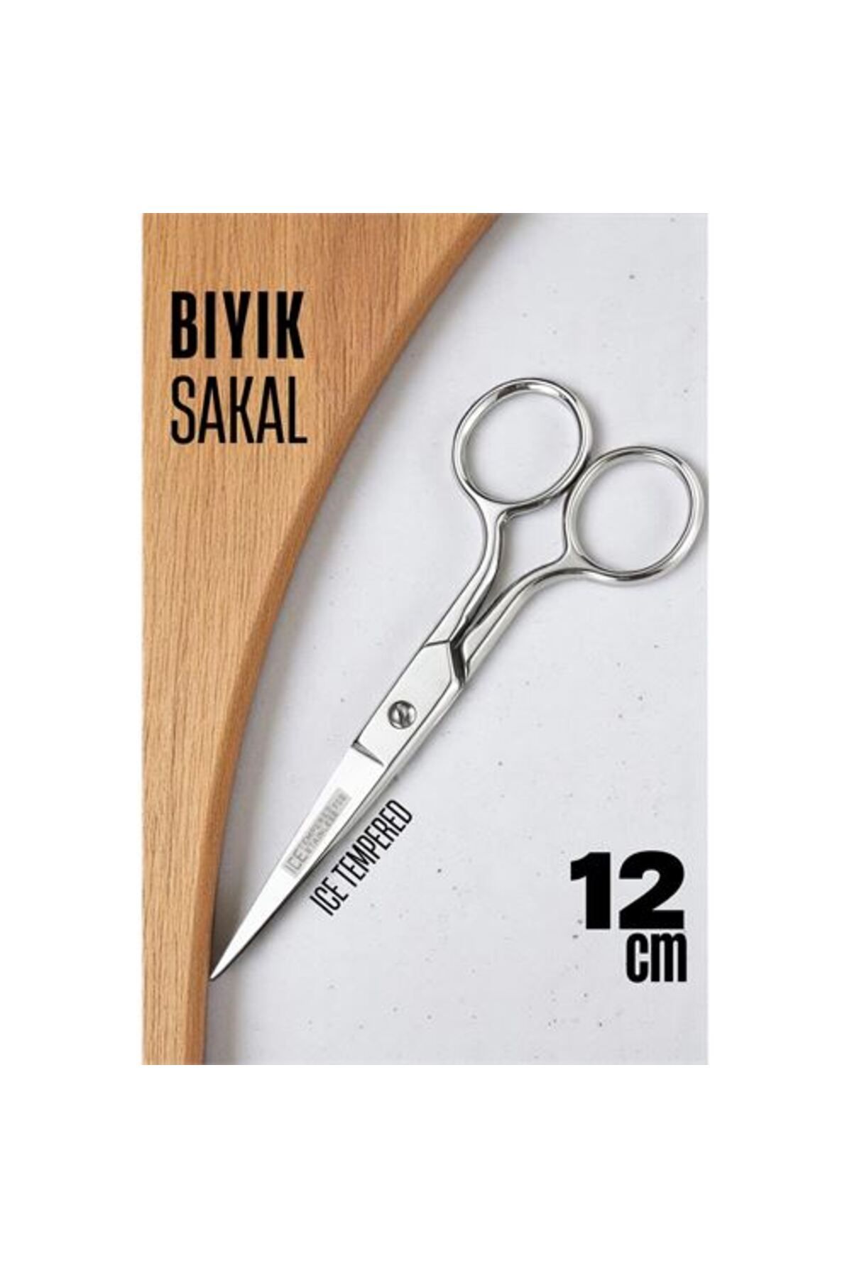 Findit Ice Tempered 702 Bıyık Makası - Bıyık Sakal Düzeltme Makası Kuaför Makası 12 Cm