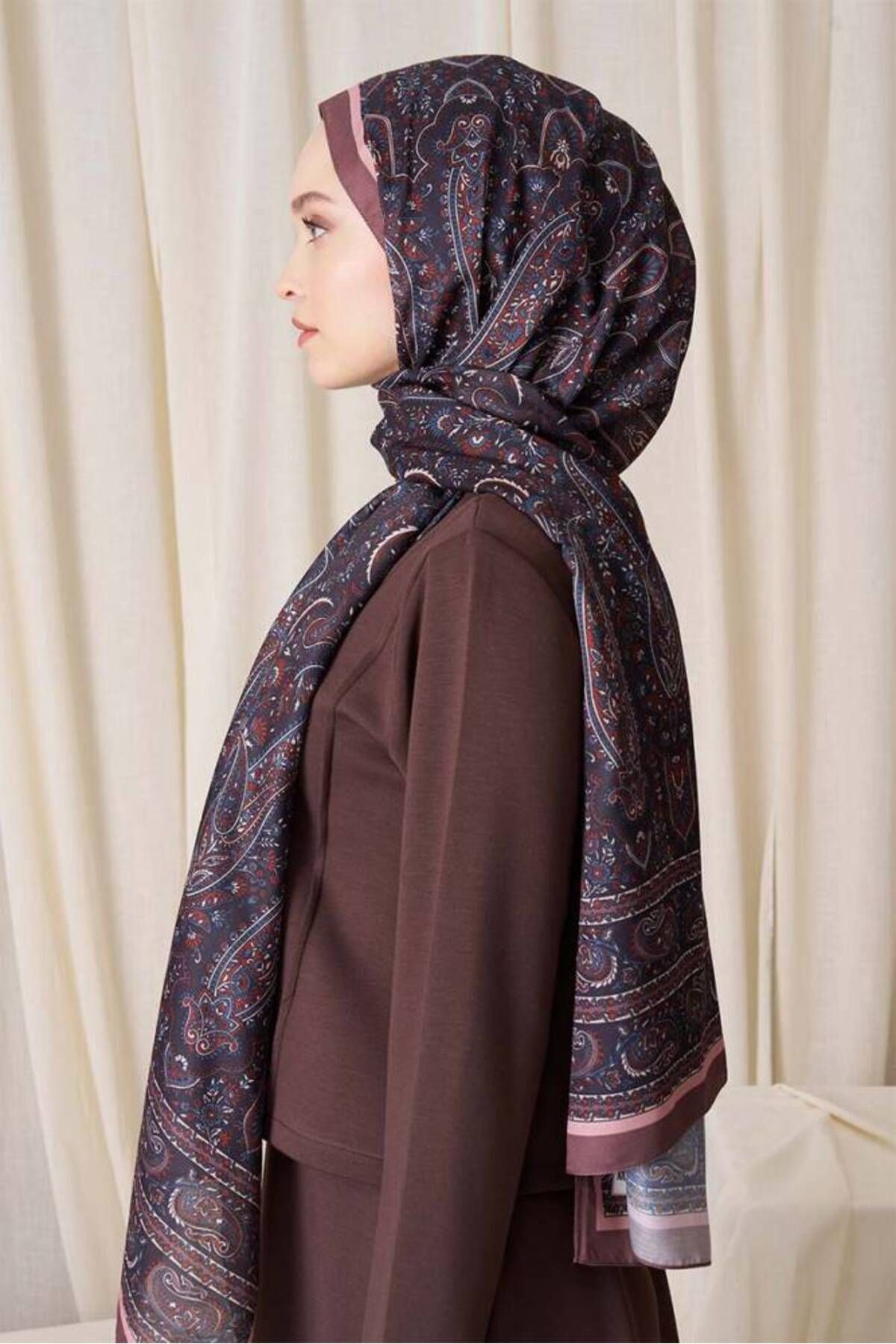 Madame Polo hıstorıcıal veloria desen şal - browni