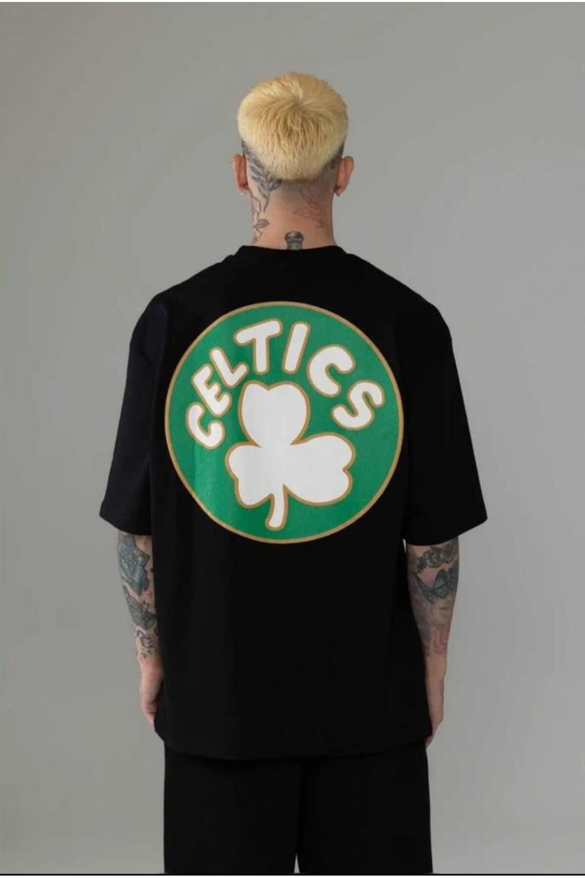 Ral Sport Unisex Oversize Boston T-Shirt Siyah