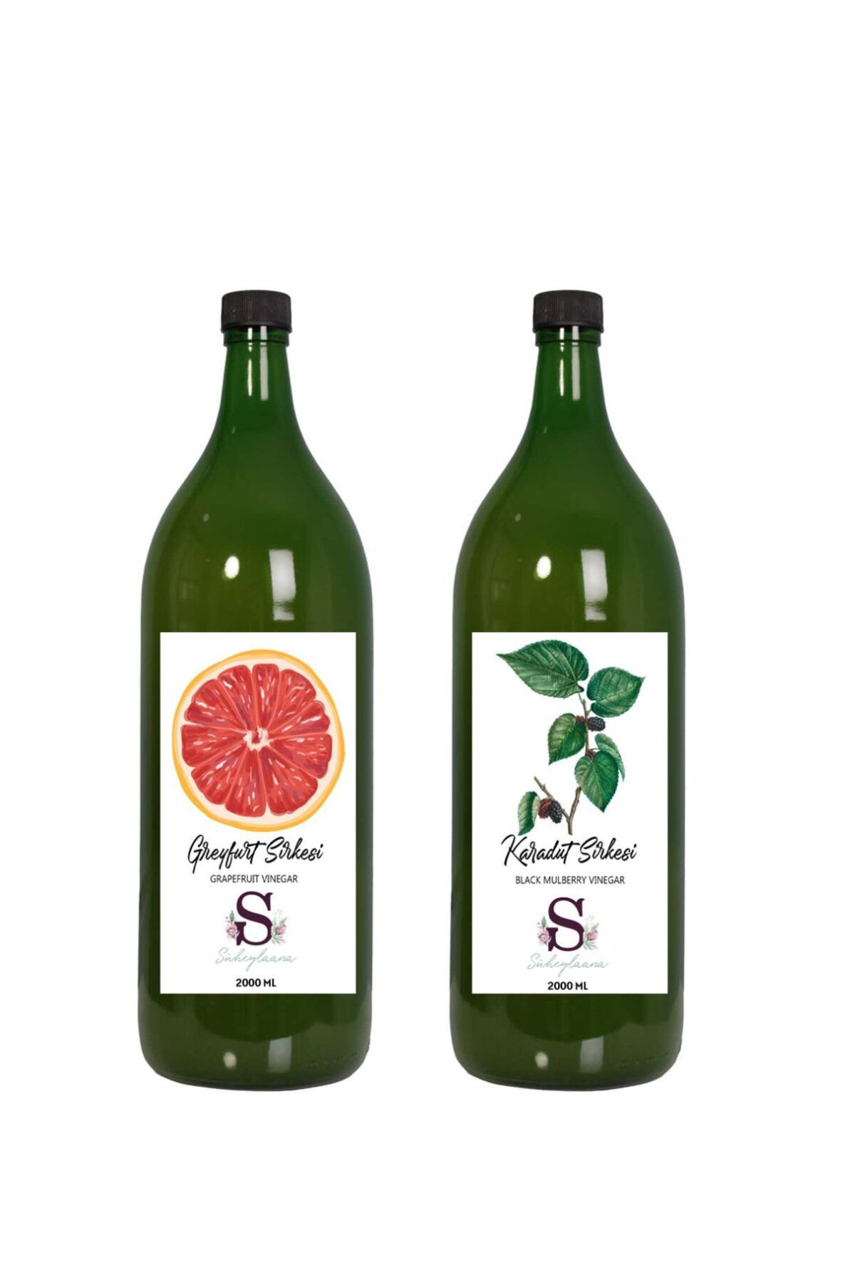 Süheylaana Doğal Greyfurt Sirkesi 2000 Ml - Doğal Karadut Sirkesi 2000 Ml
