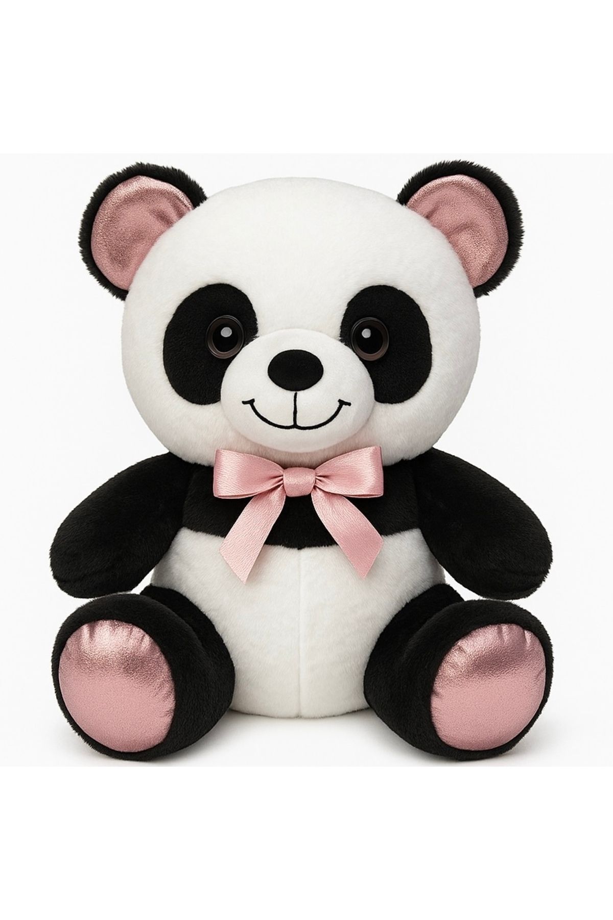 POLLYTOYS Pembe Kurdeleli Panda - 50 cm