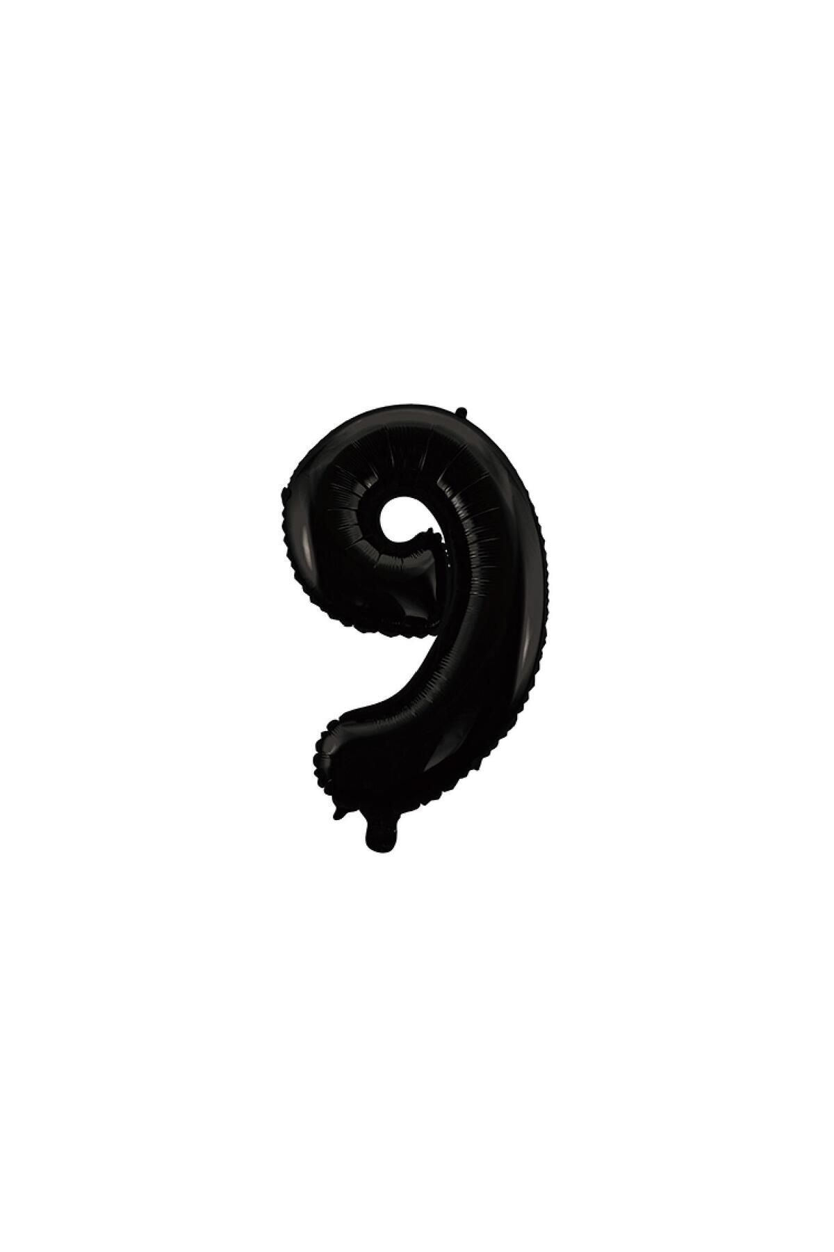 TATLI GÜNLER 26" FOLYO BALON RAKAM 9 MAT SİYAH-HELYUM
