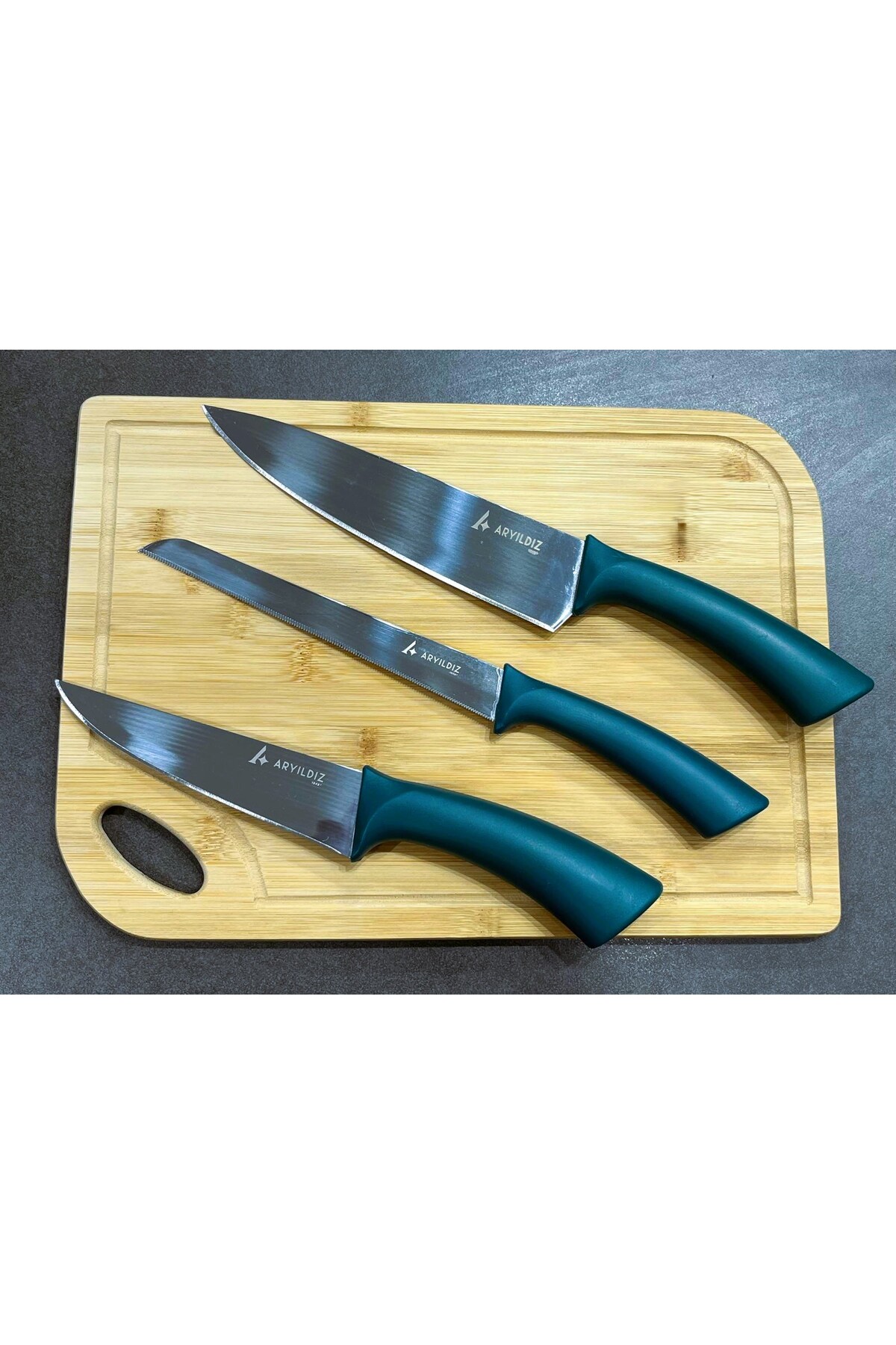 Aryıldız ARYILDIZ HANDY BIÇAK SETİ 3 LÜ PETROL YEŞİL ZEV82264