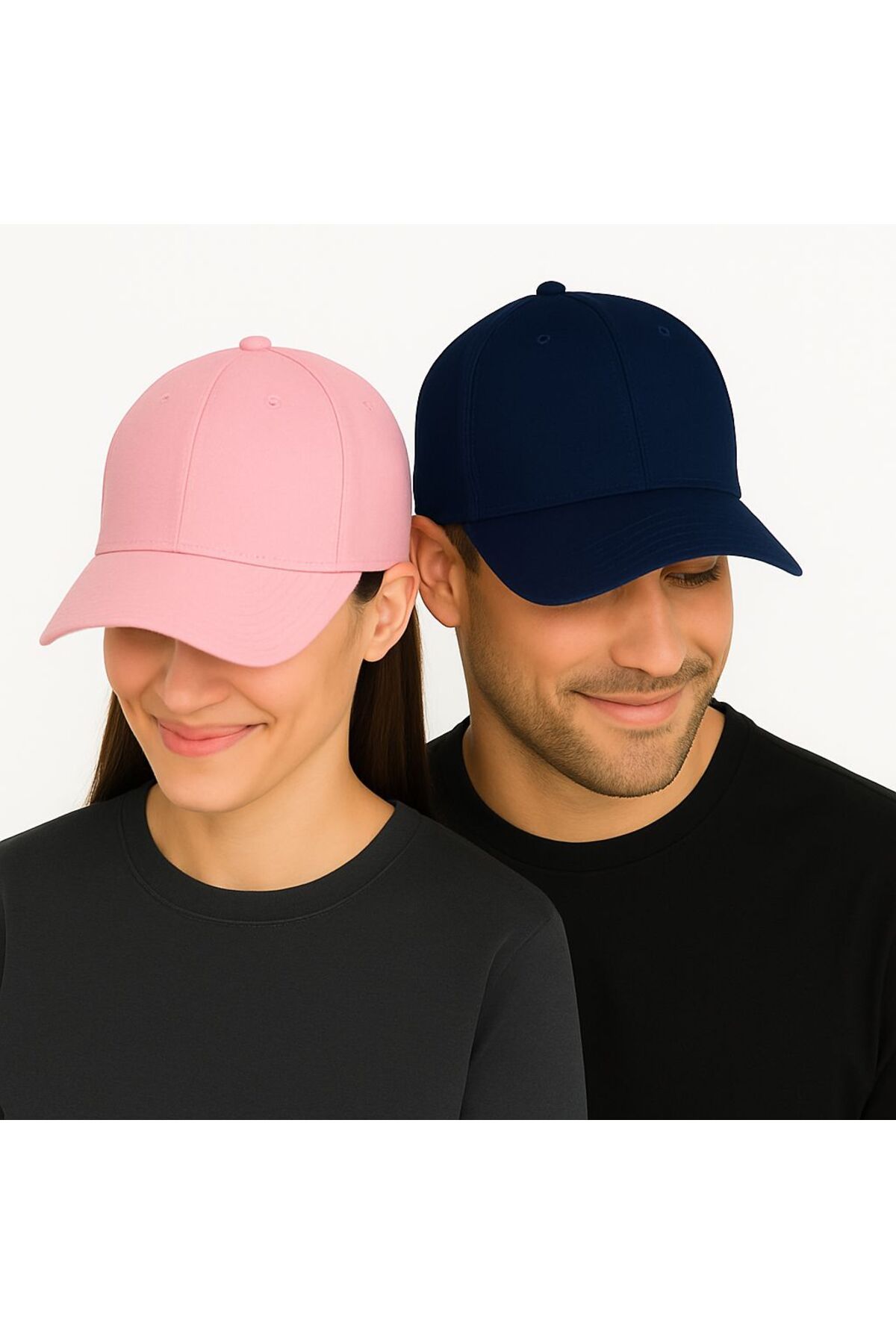 SFCOLLECTION 2’li Unisex Spor Şapka Seti - Kadın Erkek Ayarlanabilir Günlük Yazlık Şapka