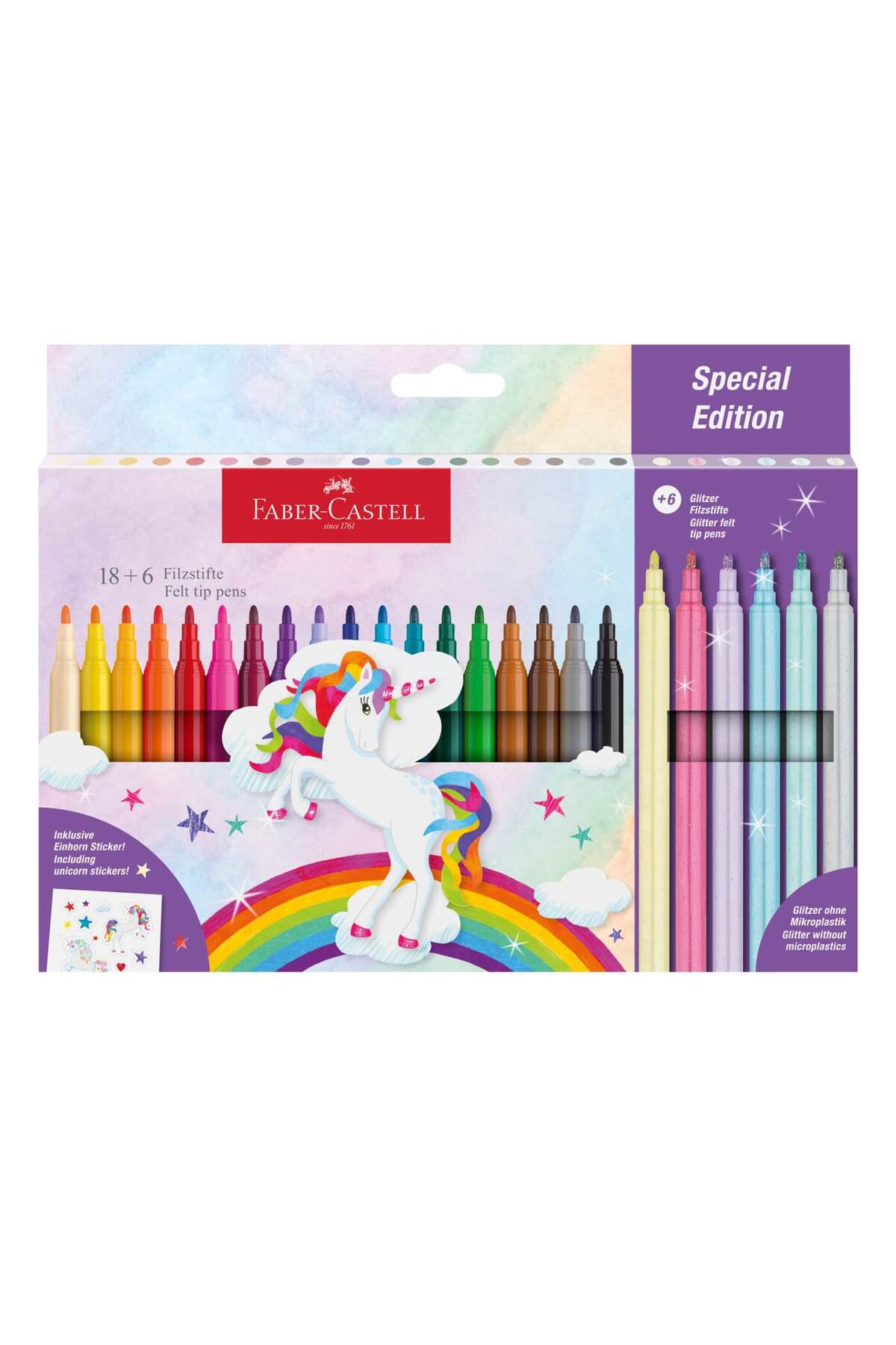 Faber Castell Faber-Castell Unicorns 18+6 Colors Marker Pen Set