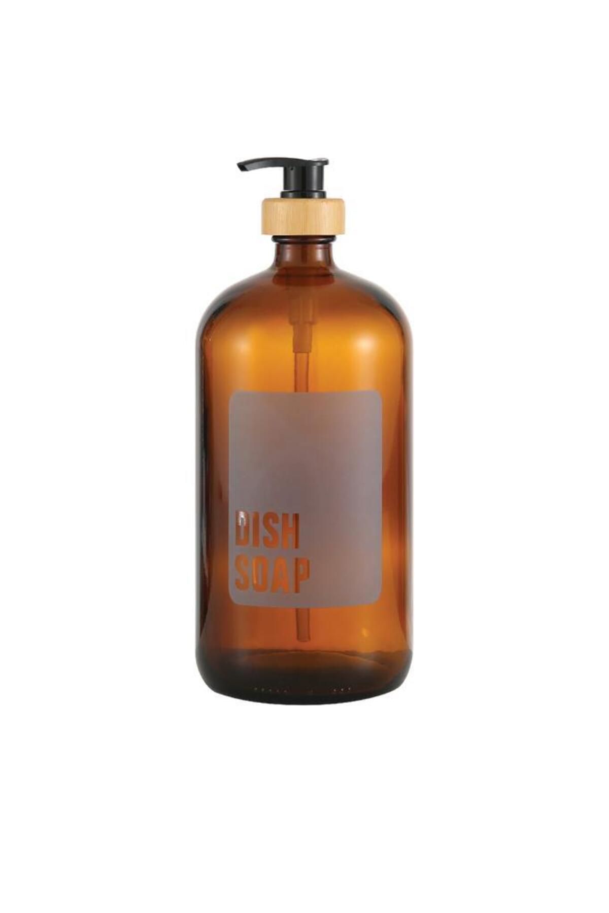 MİEN Mien Bambu Kapaklı Amber Sıvı Sabunluk 1 Litre