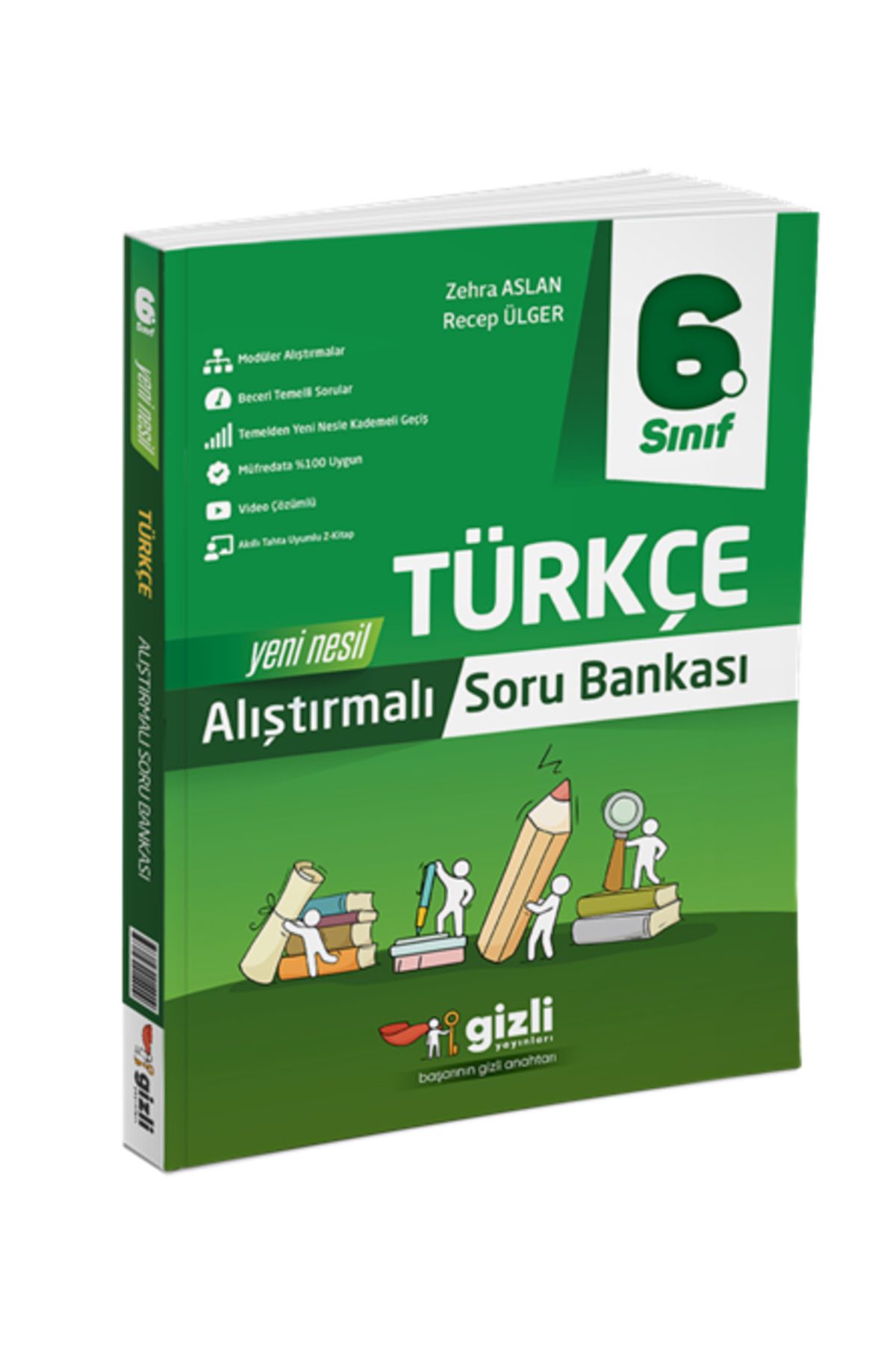 Gizli Yayınları 6. SINIF TÜRKÇE ALIŞTIRMALI SORU BANKASI