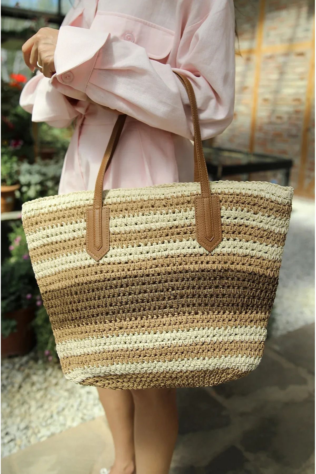 BAGS Forte Kahve Hasır Çanta