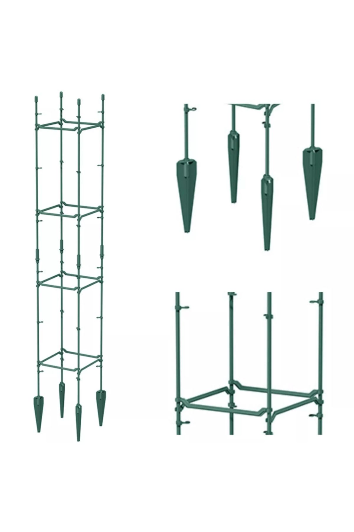 zola Suport Pentru Plante Si Flori, 4 Niveluri, Plastic, 21 X 21 X 120 Cm, Verde - One Size