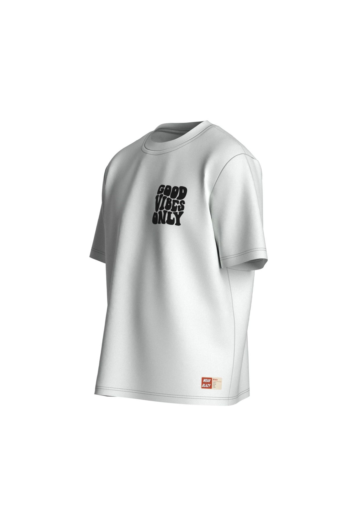 BLAZY GOOD VİBES YAZILI BASKILI T-SHIRT
