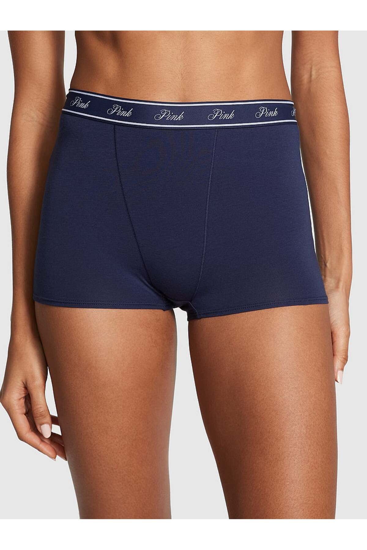 PINK Mikro Logolu Yüksek Bel Boyshort Külot