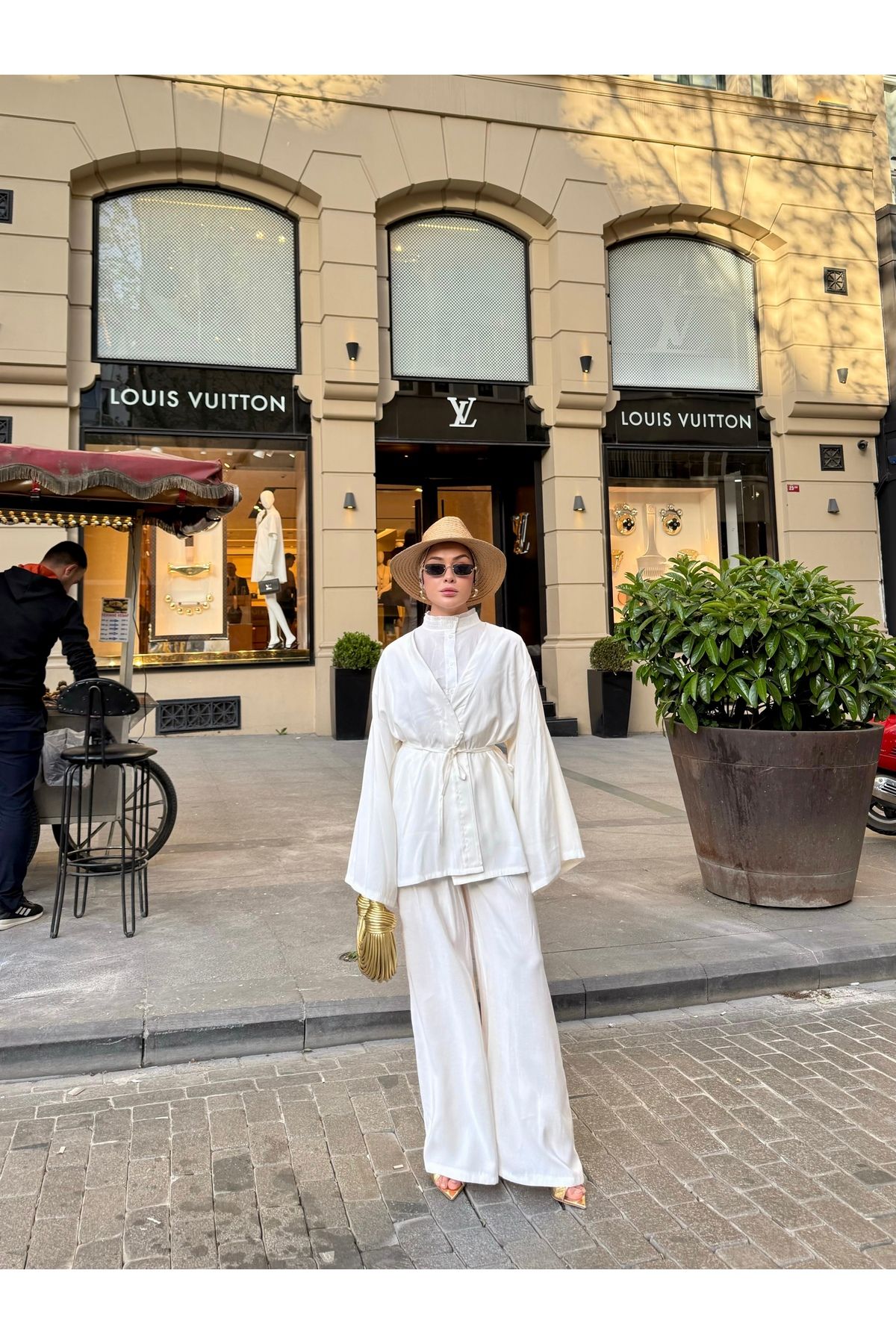 THE RAREBELL Tesettür kadın kimono alt-üst takım