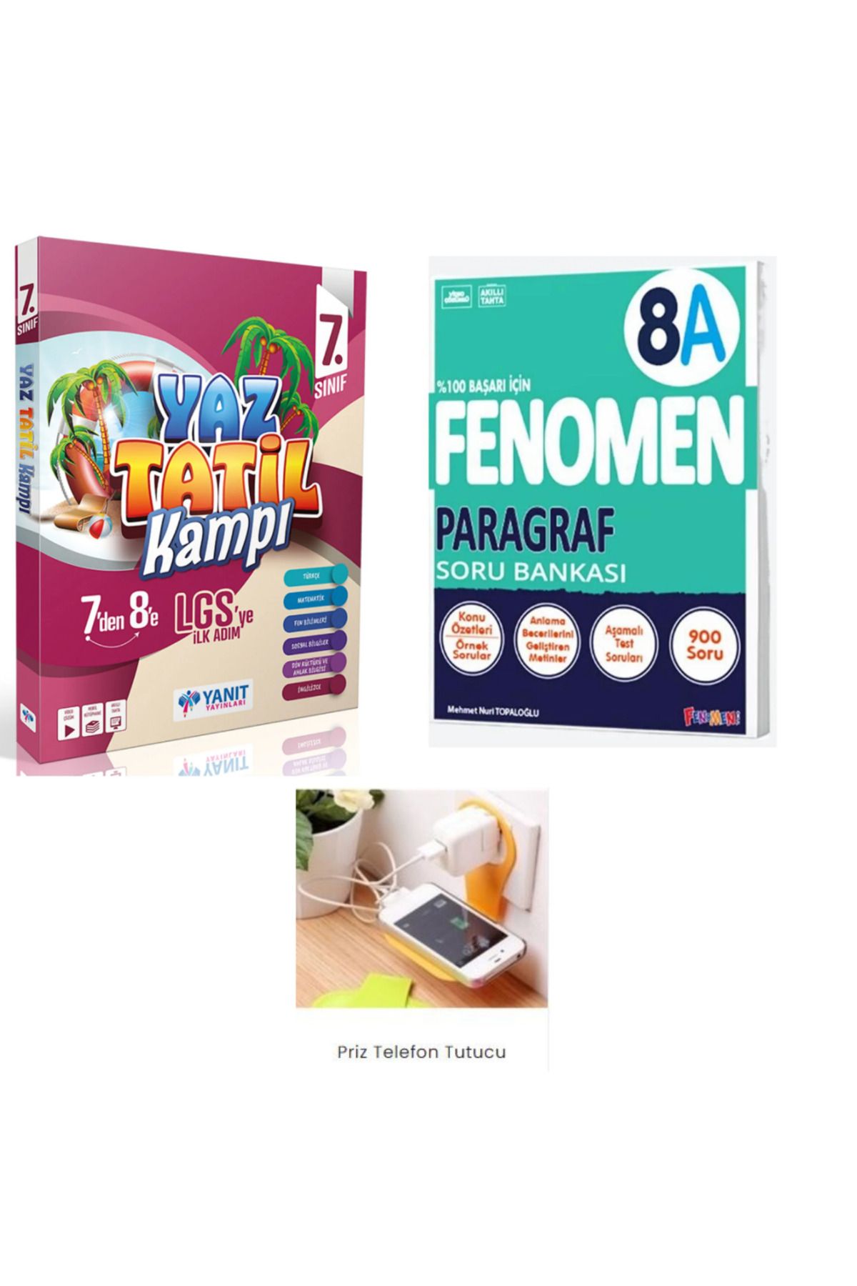 Yanıt Yayınları 7.sınıf Yaz Tatil Kamp Kitabı + Fenomen 8A Paragraf Set 2025