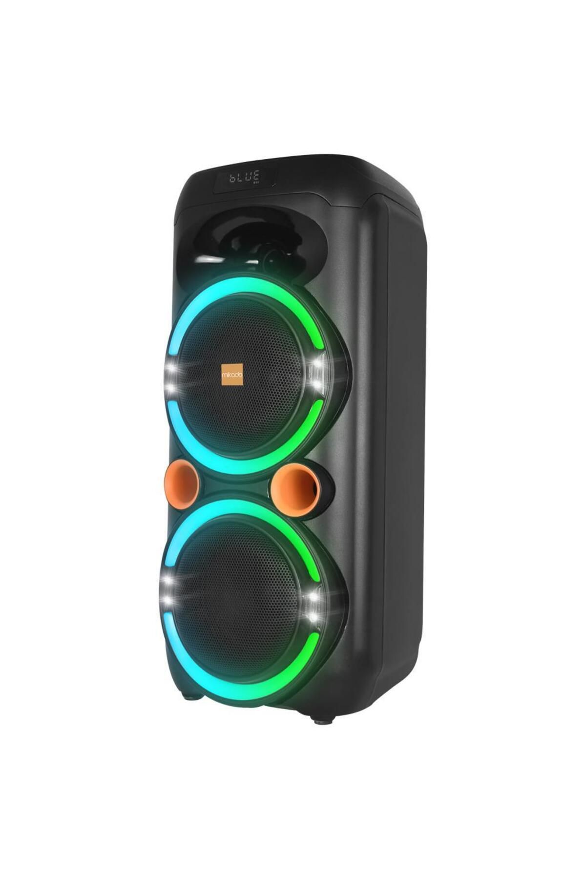 Mikado Bykalite MD-79KP 30W Işıklı Siyah 1 UHF UV Mikrofonlu USB/BT/TF/TWS/AUX 2 Mik Girişli Type-C