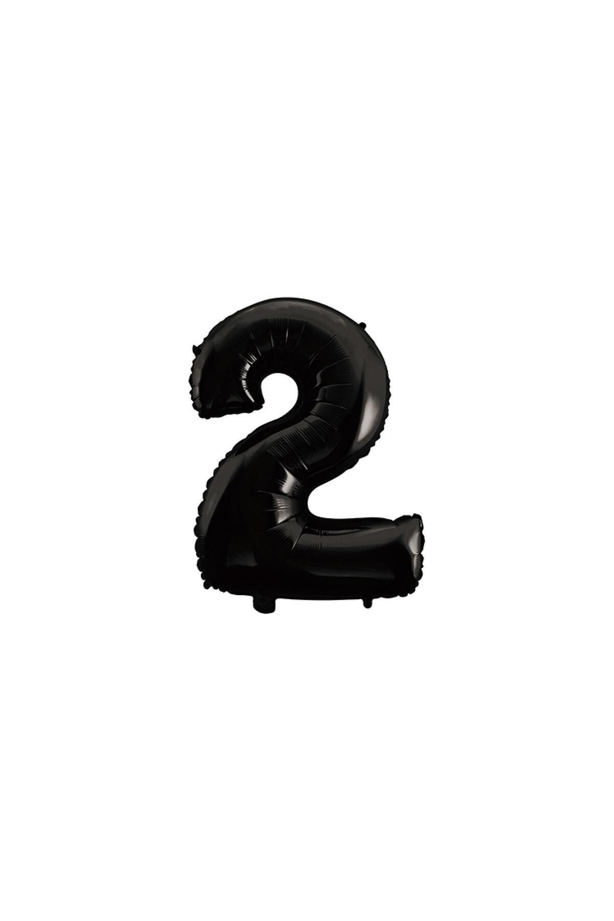 TATLI GÜNLER 26" FOLYO BALON RAKAM 2 MAT SİYAH-HELYUM