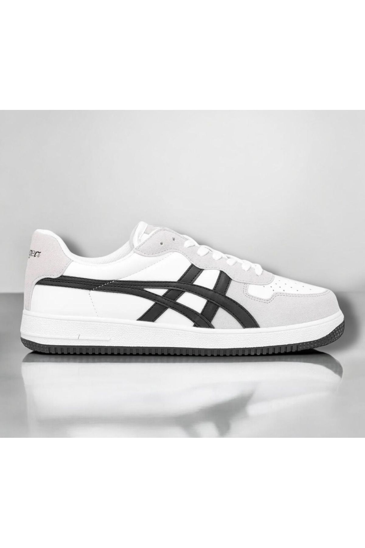 eTayger Günlük Rahat Unisex Klasik Siyah-Beyaz-Gri Sneaker Ayakkabı