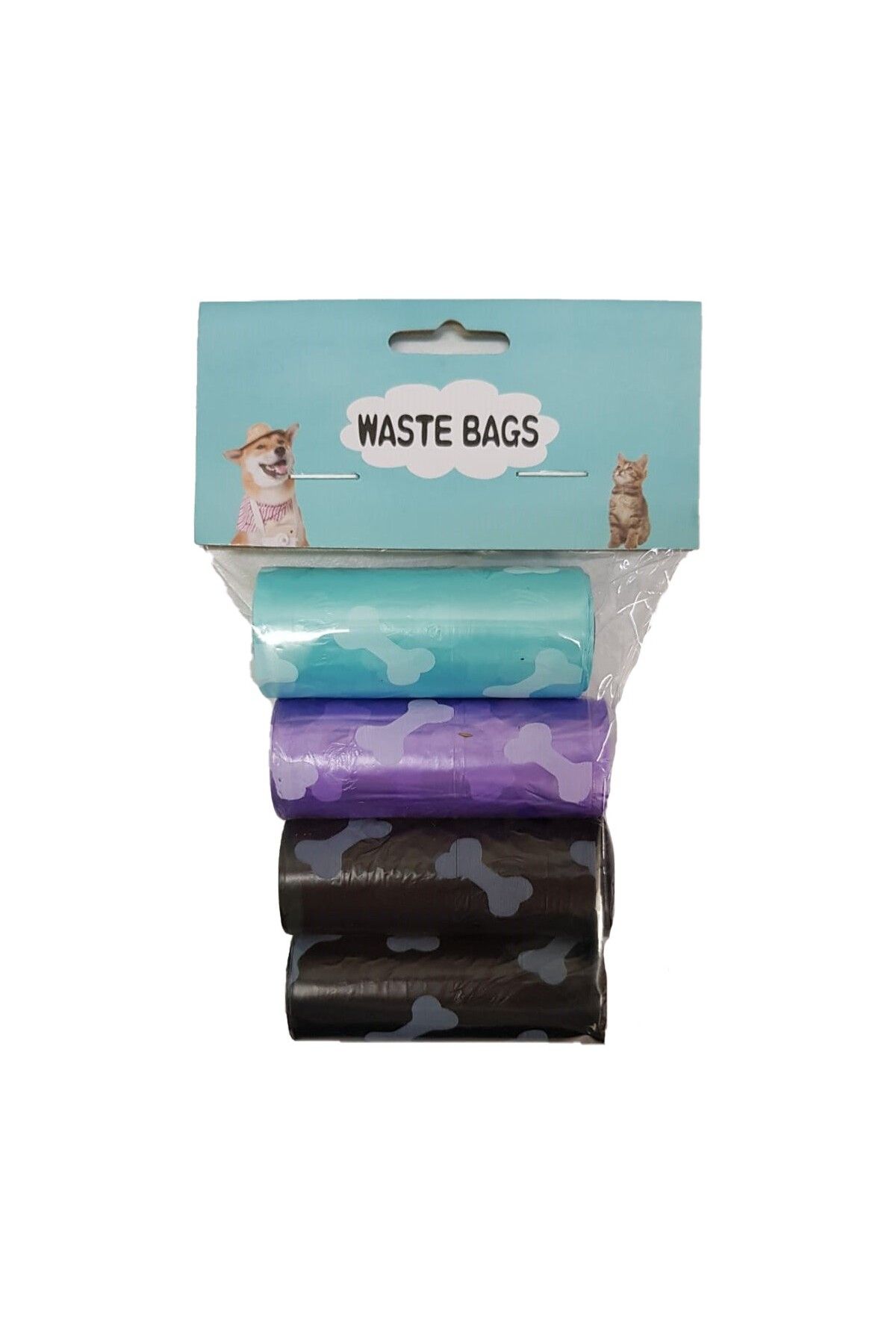 eco natura pet Köpek Dışkı Toplama Çöp Torba Poşeti 4 Rulo - 6 cm