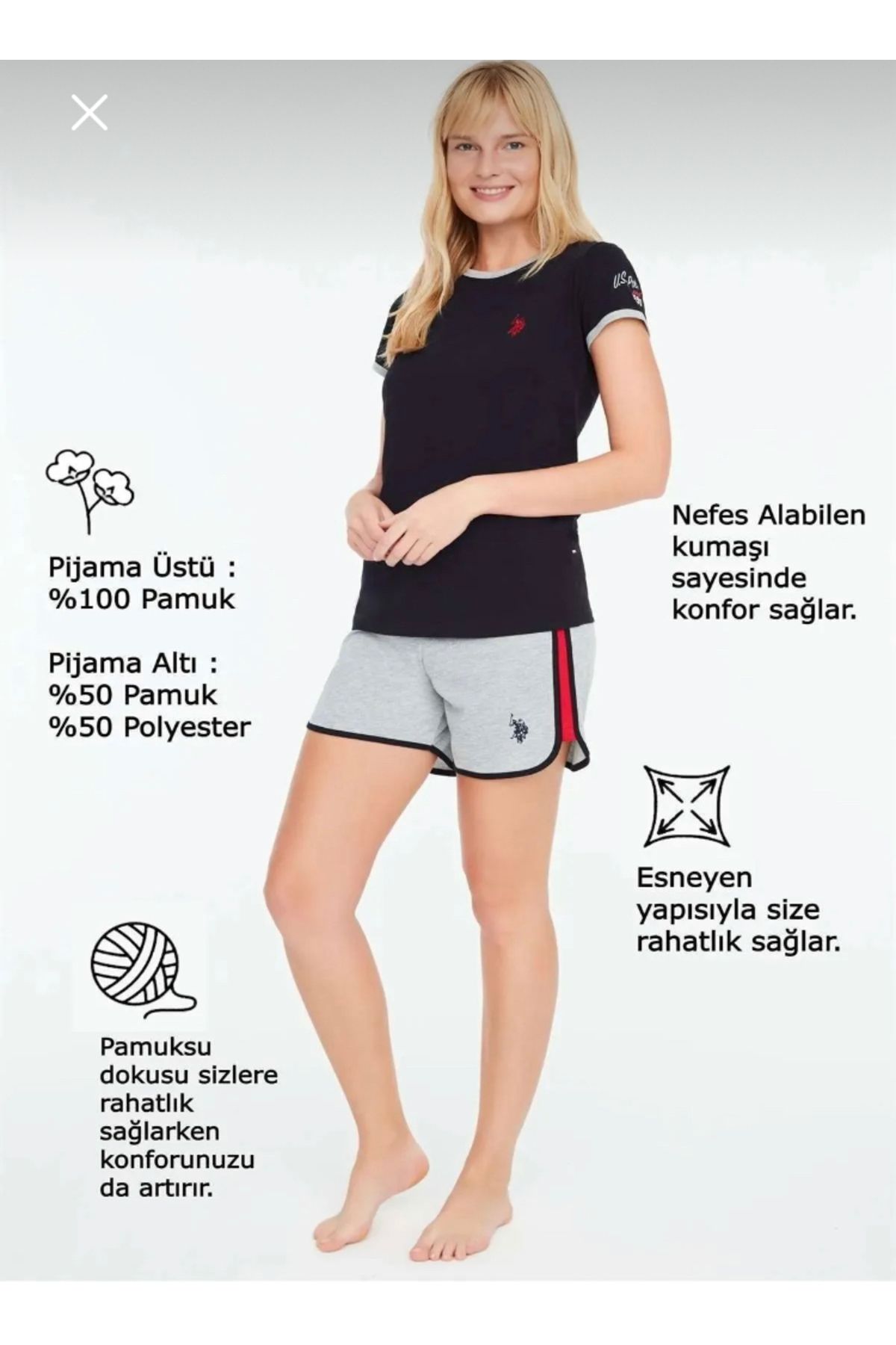 LUMİ Şortlu pijama takımı