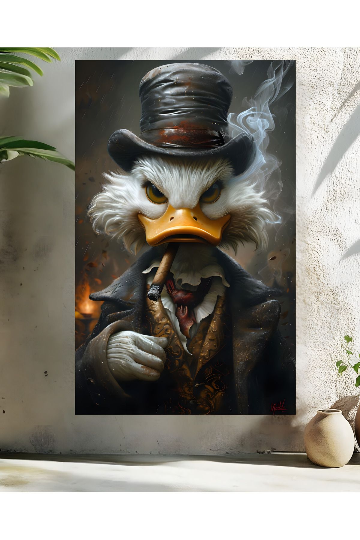 Levhane Donald Duck Metal Tablo - 1 mm Alüminyum - UltraHD Baskı 30x40 cm