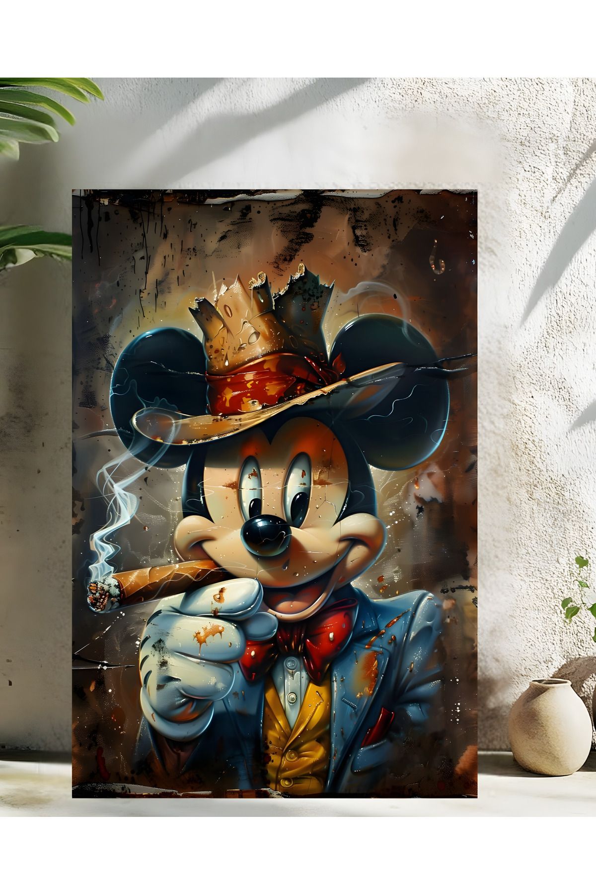 Levhane Mickey Mouse Metal Tablo - 1 mm Alüminyum - UltraHD Baskı 30x40 cm