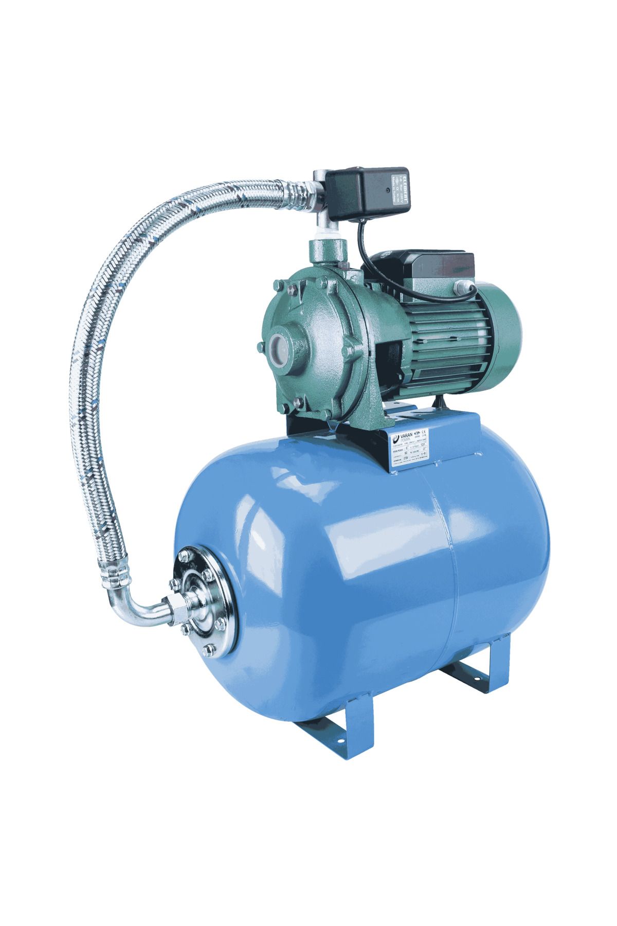 logipump Varan 2HCP-160B HID/80 LT Tanklı Çift Kademeli Hidrofor 2 HP / 1.5 kW, Trifaze 380 V, 30-40 Mss