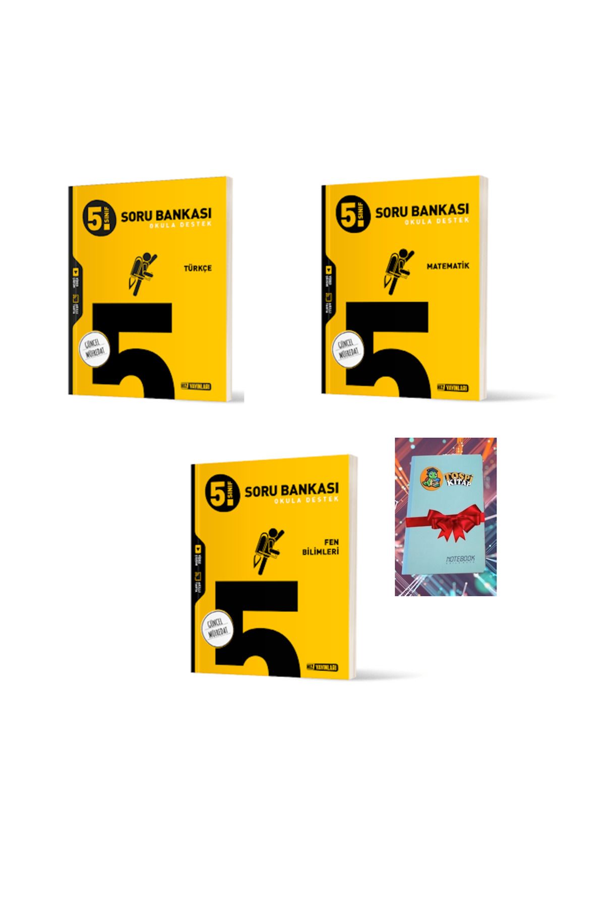Karma Kitaplar 5. Sınıf FEN BİLİMLERİ + MATEMATİK + TÜRKÇE Soru Bankası ( DEFTER HEDİYE)